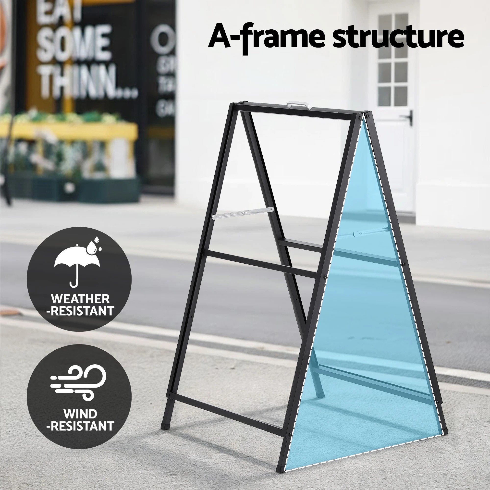7 A1 Frame Sign Stand Double Sided Poster Display Board Outdoor Advertising 60x90cm - Black, 7 of 7