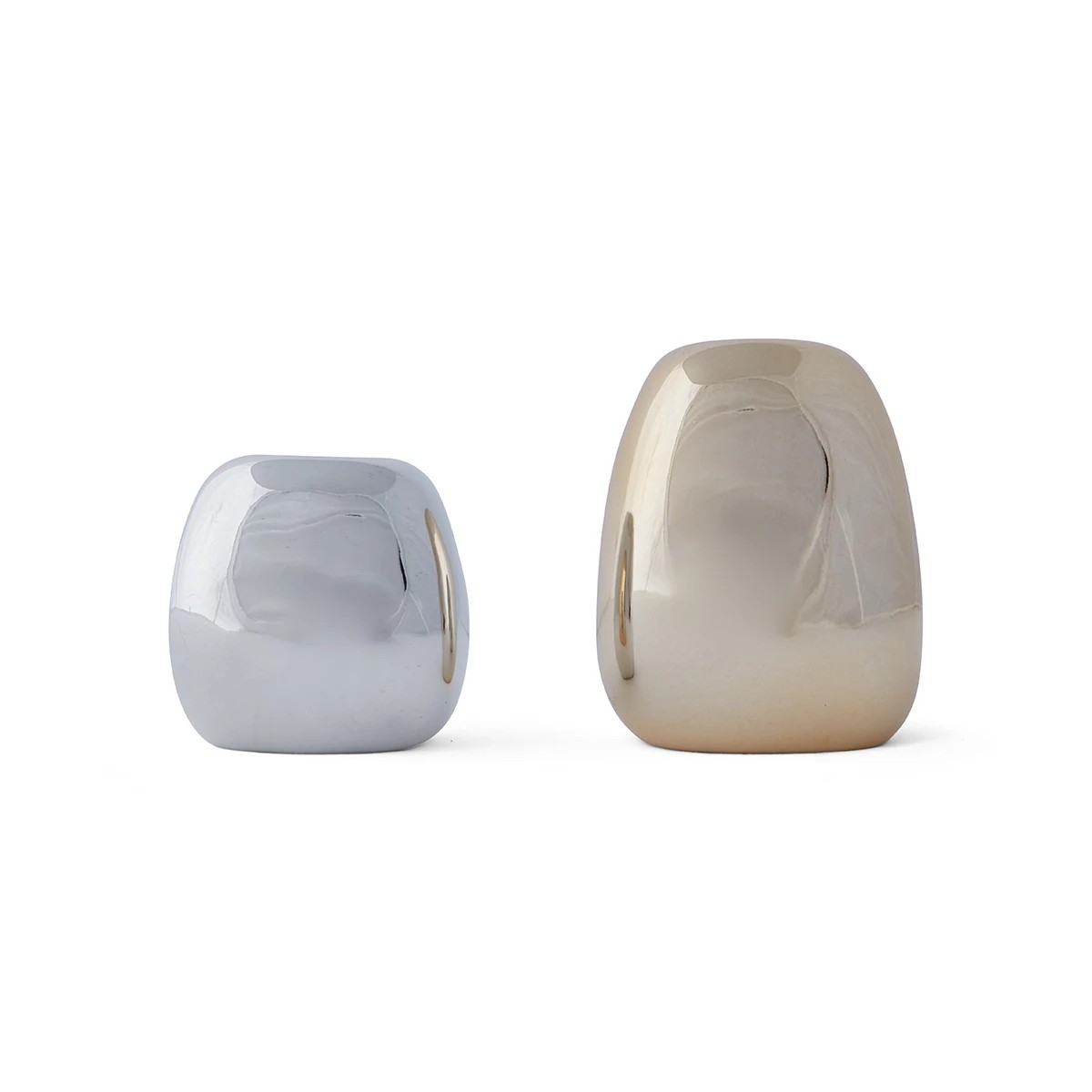 2 2 Pack Decor Bud Vases - Gold Tone and Silver Tone, 2 of 9