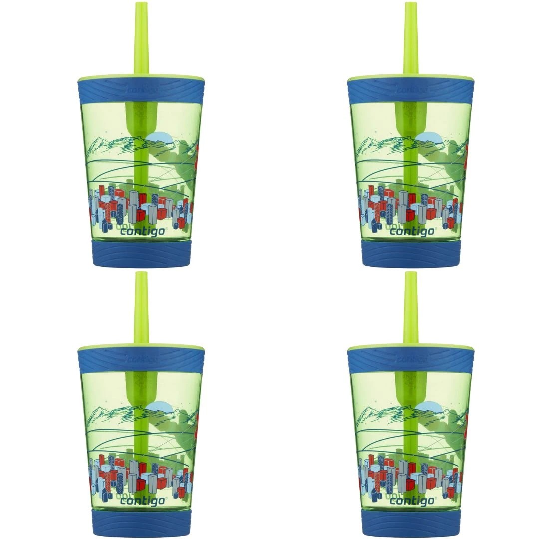 1 Contigo Spill Proof Drink Tumblers Superhero (SET OF 4) - Green, 1 of 2