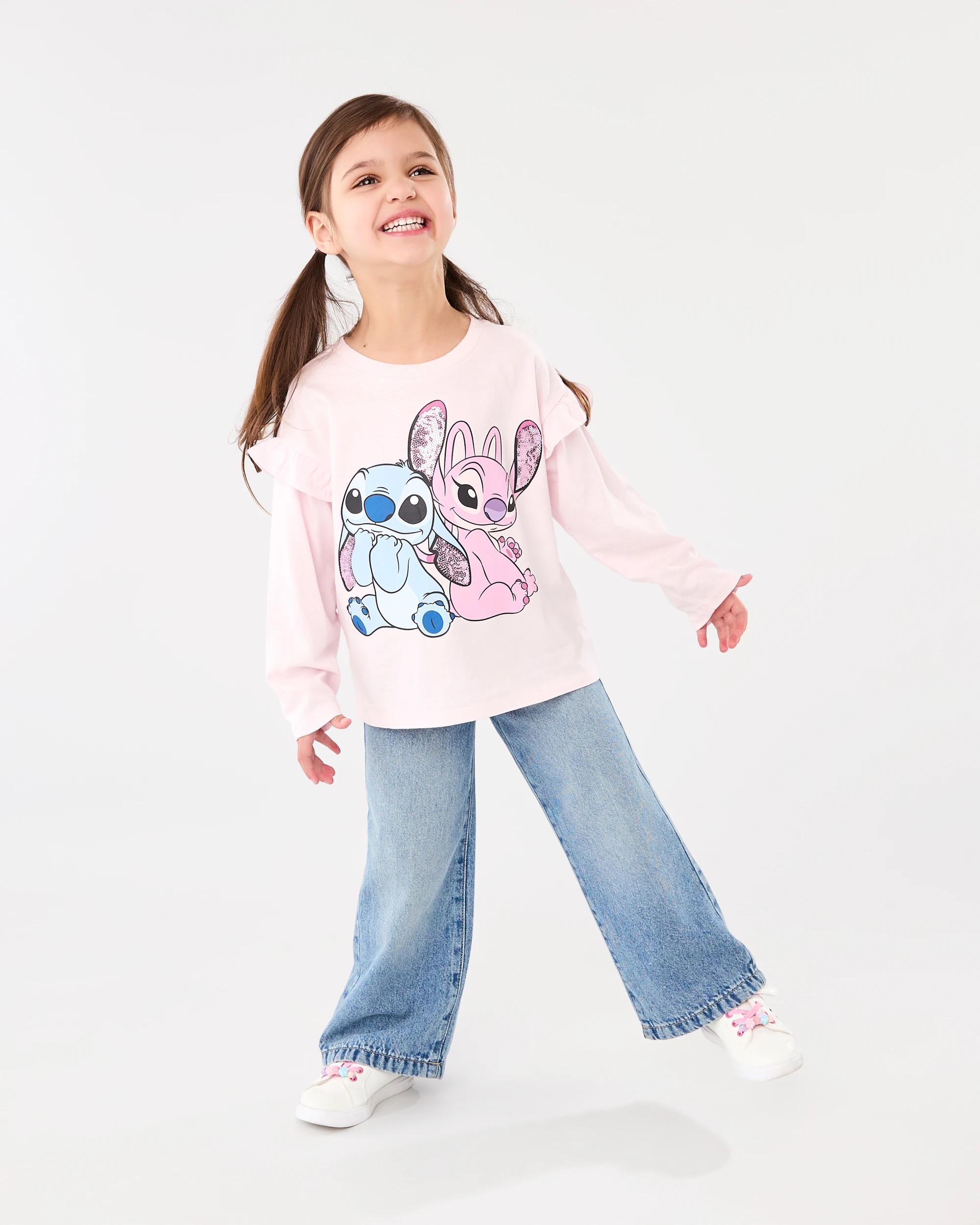 6 Disney Lilo & Stitch License Long Sleeve T-shirt Stitch, 6 of 7