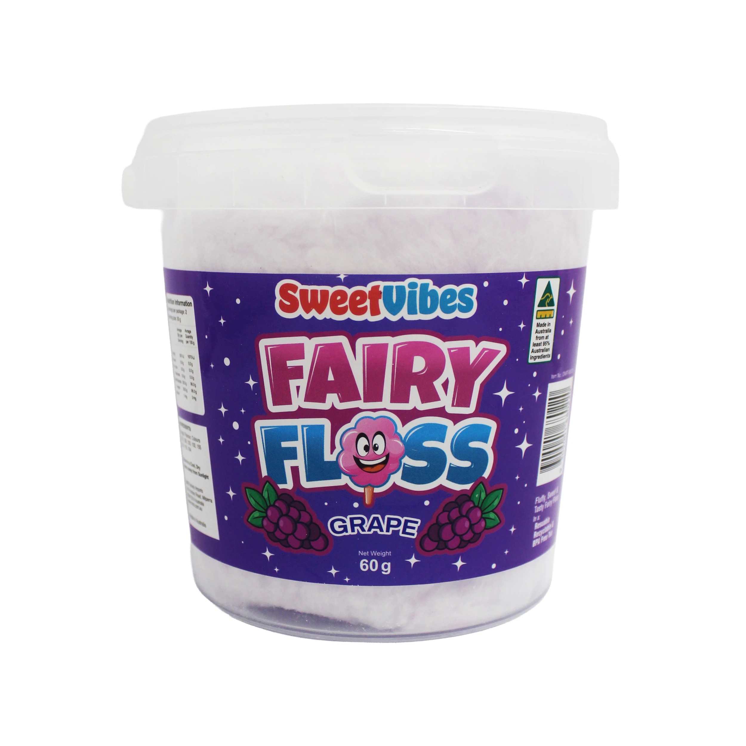 1 Fantasy Fairy Floss Grape Tub 60g, 1 of 2