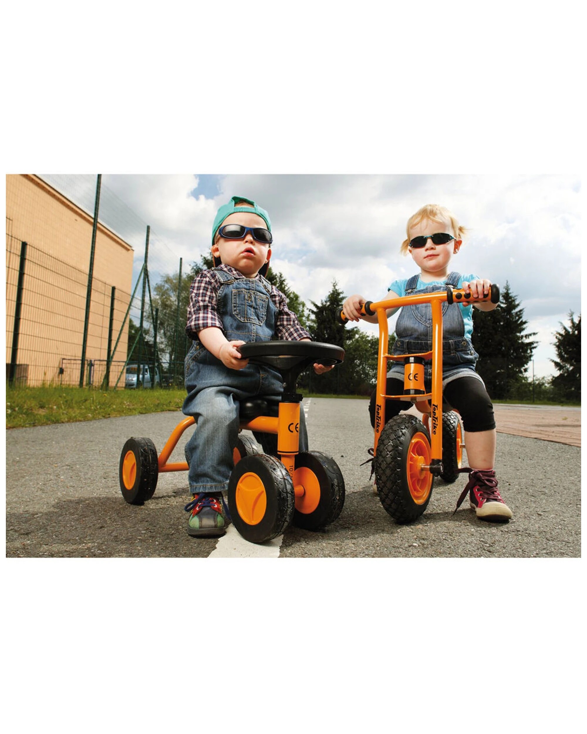 2 Top-Trike Quaddy Wheels Push Bike Ride-On Toy - Four Wheel Ride-On - Beginners - Yellow, 2 of 3
