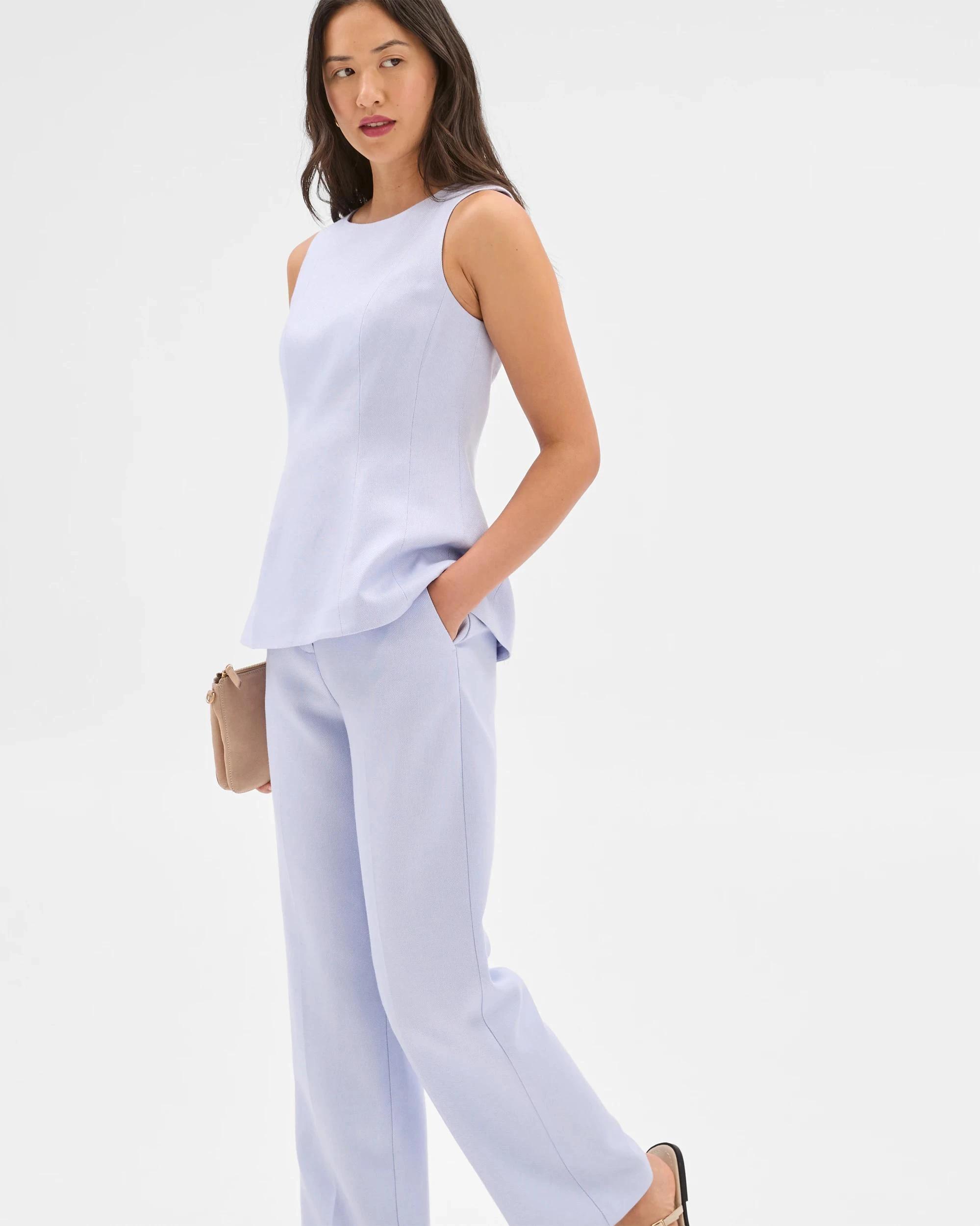 2 Textured Straight Leg Pants - Preview BABY LAVENDER, 2 of 6