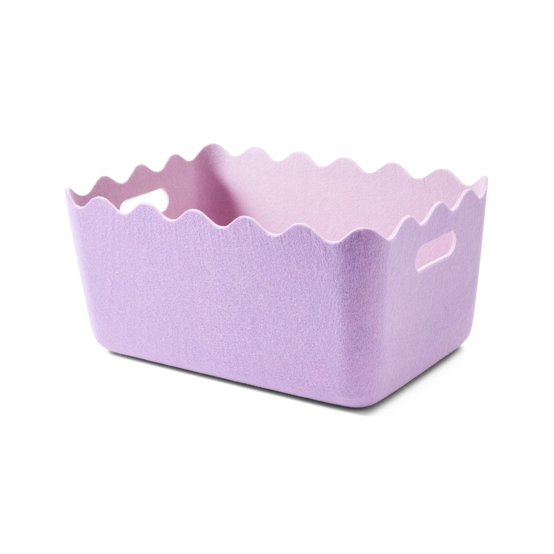 2 Two Tone Flat Felt Basket - Lilac, 2 of 8