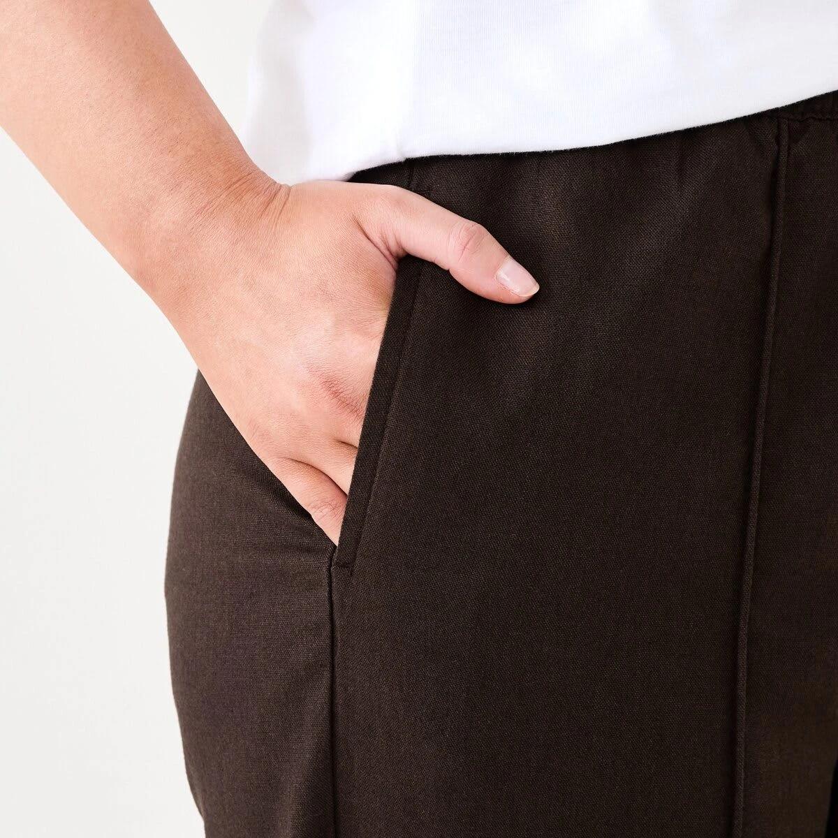 5 Textured Seam Front Pants MELTED CHOCOLATE, 5 of 5