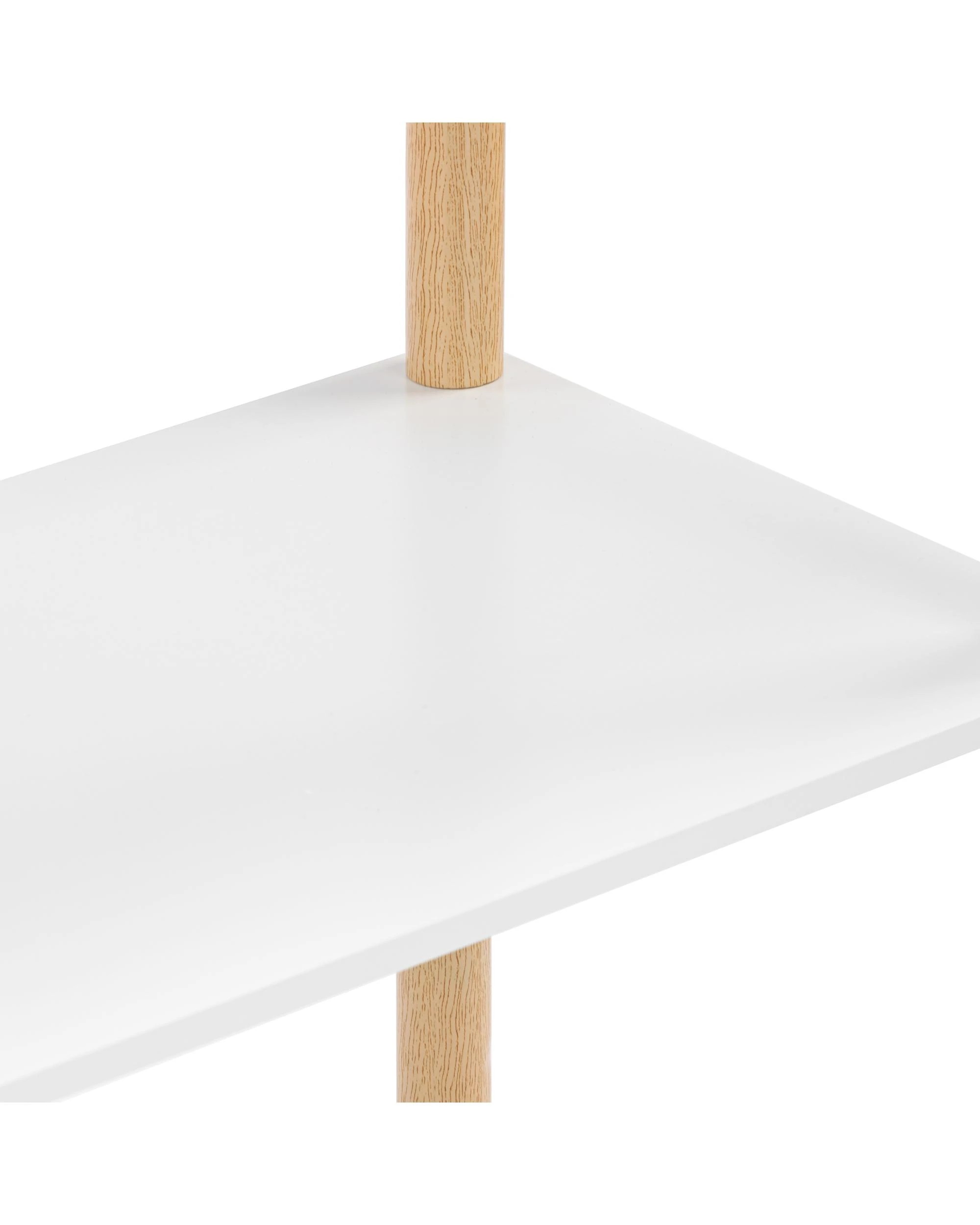 6 Kodu Open Shelf Unit Shelving Display Rectangular 3 Levels White and Oak, 6 of 8