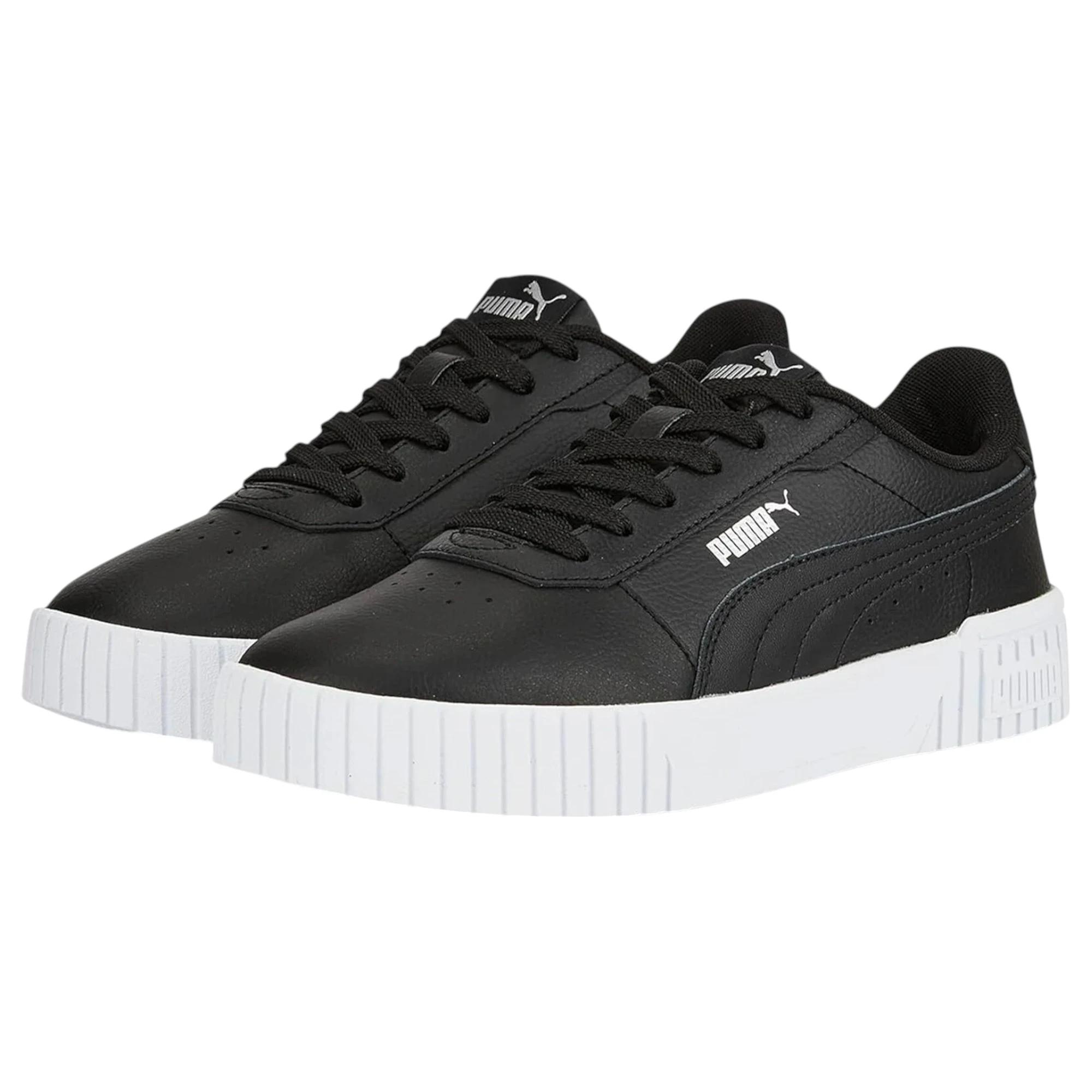 3 Puma Womens Carina 2.0 Sneakers Black Shoes BLACK, 3 of 6