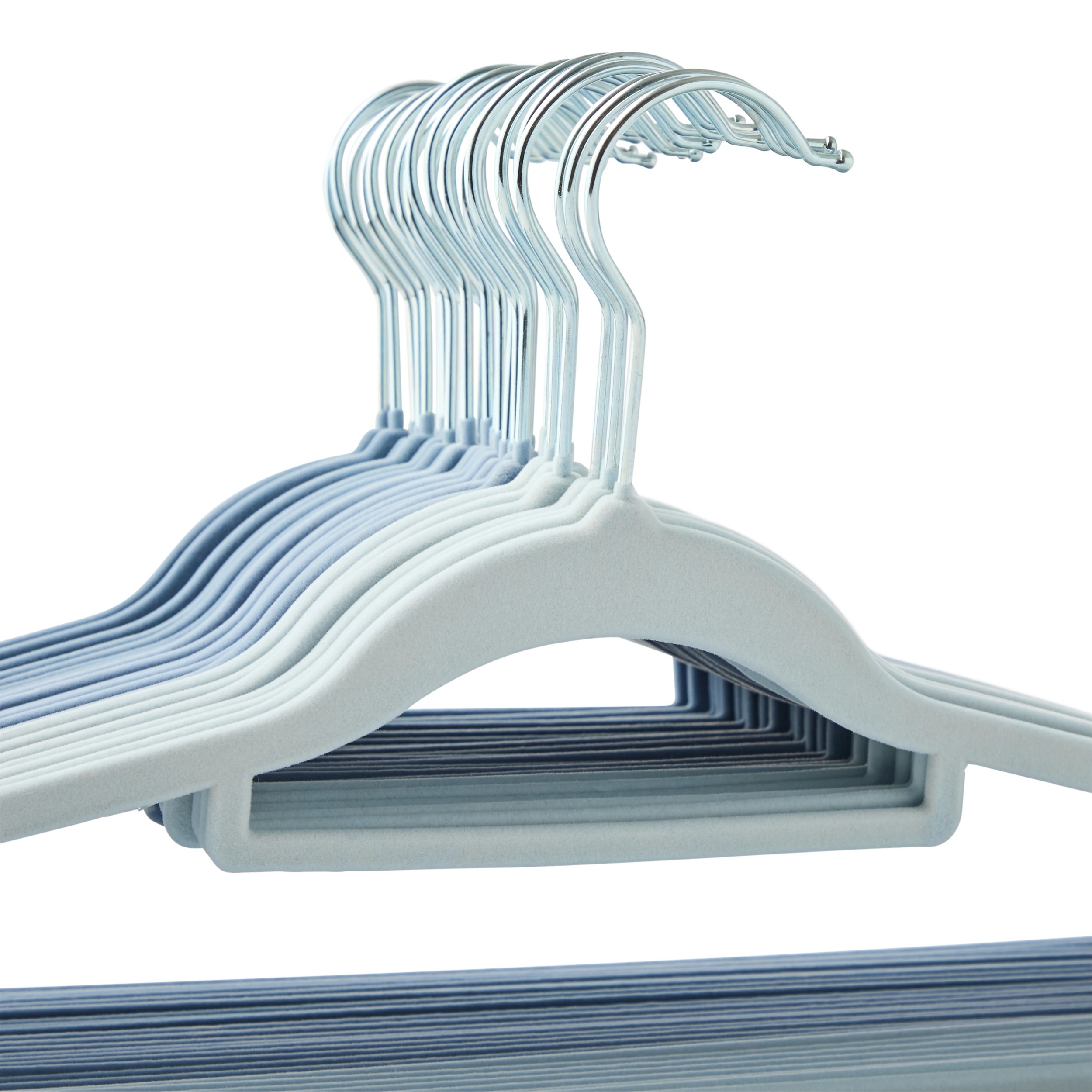 8 30 Pack Flocked Hangers - Blue, 8 of 8