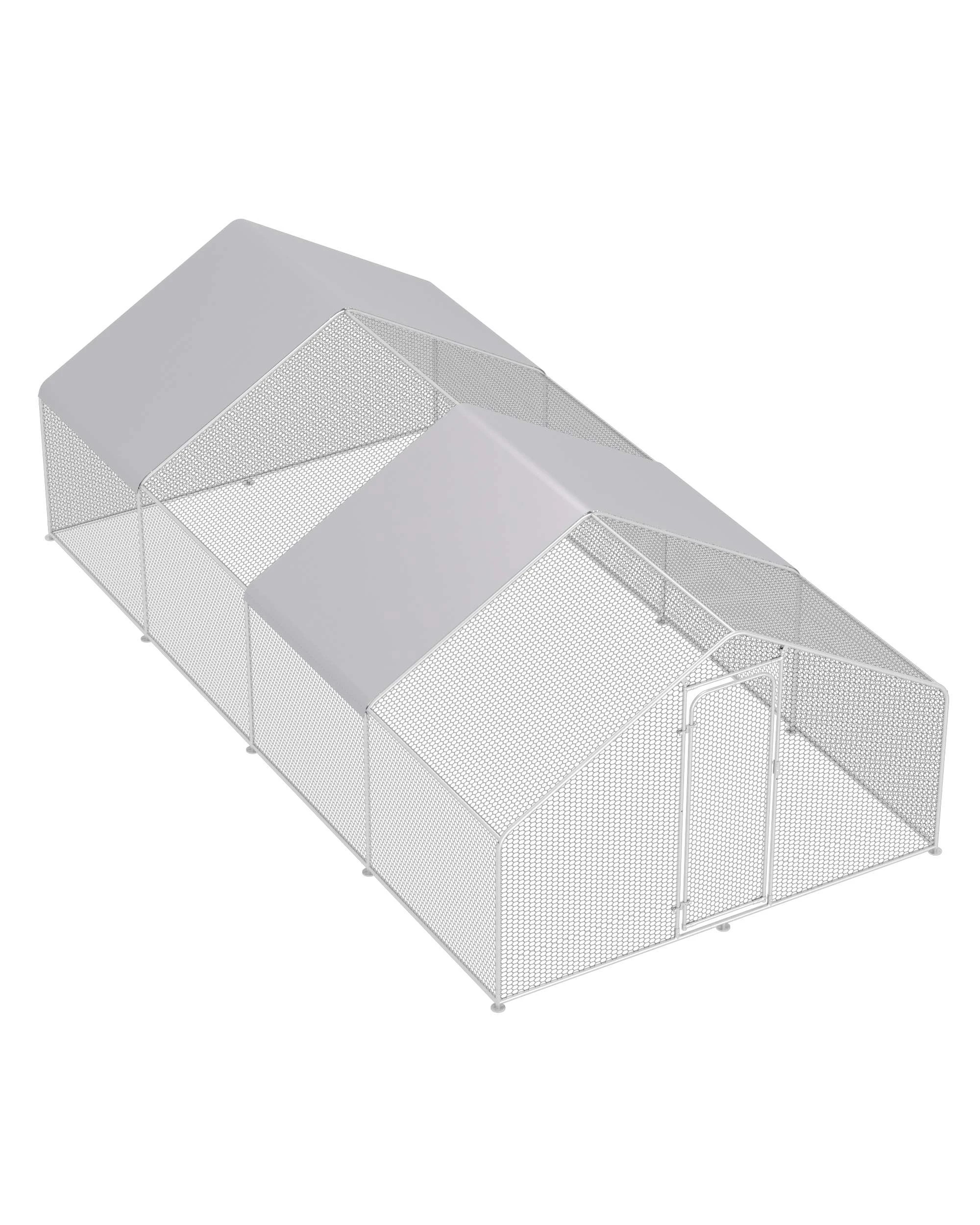 7 Advwin Large Chicken Coop Walk In Run Cage Rabbit Hutch 300x600x196cm, 7 of 8