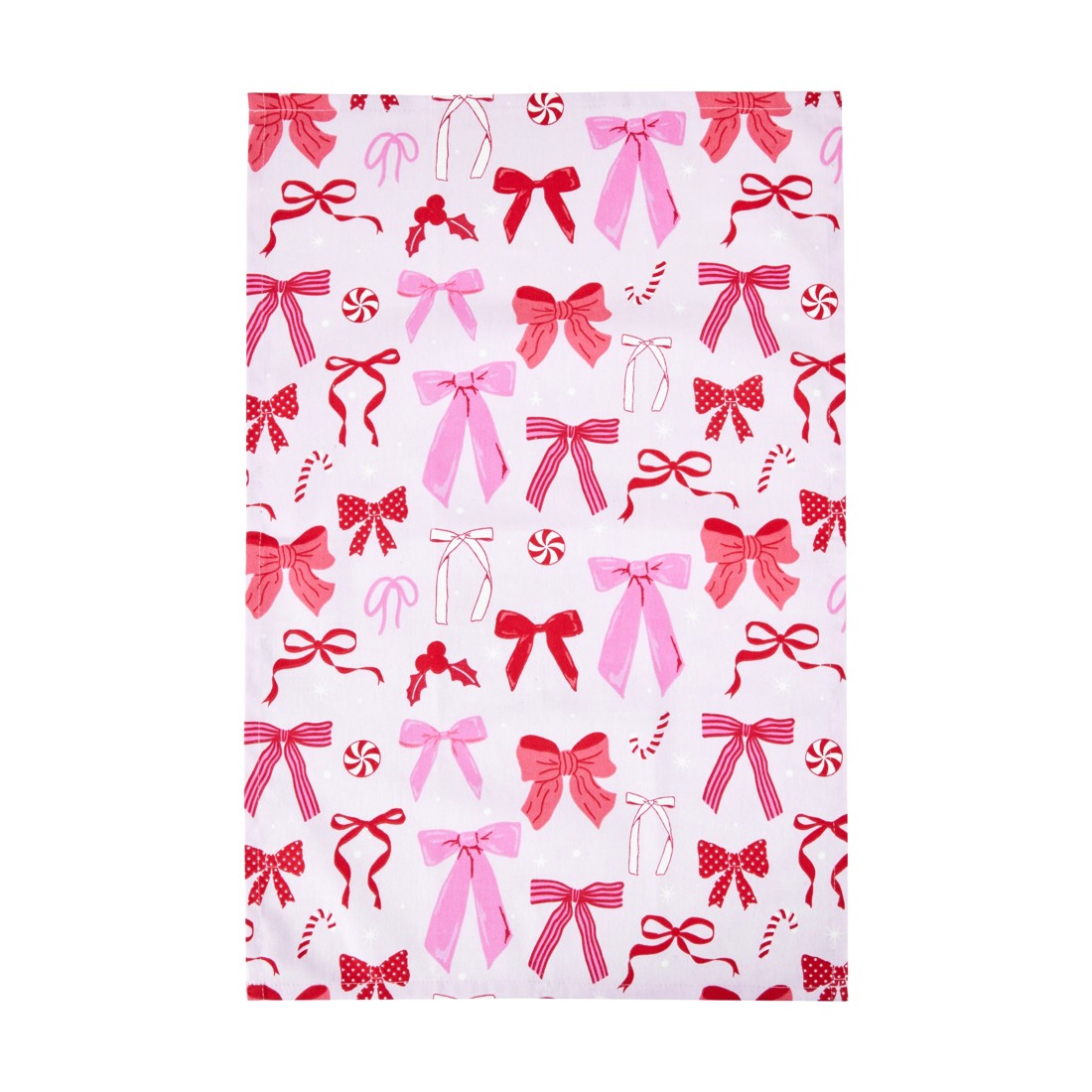 3 3 Pack Pink Bow Tea Towels, 3 of 6