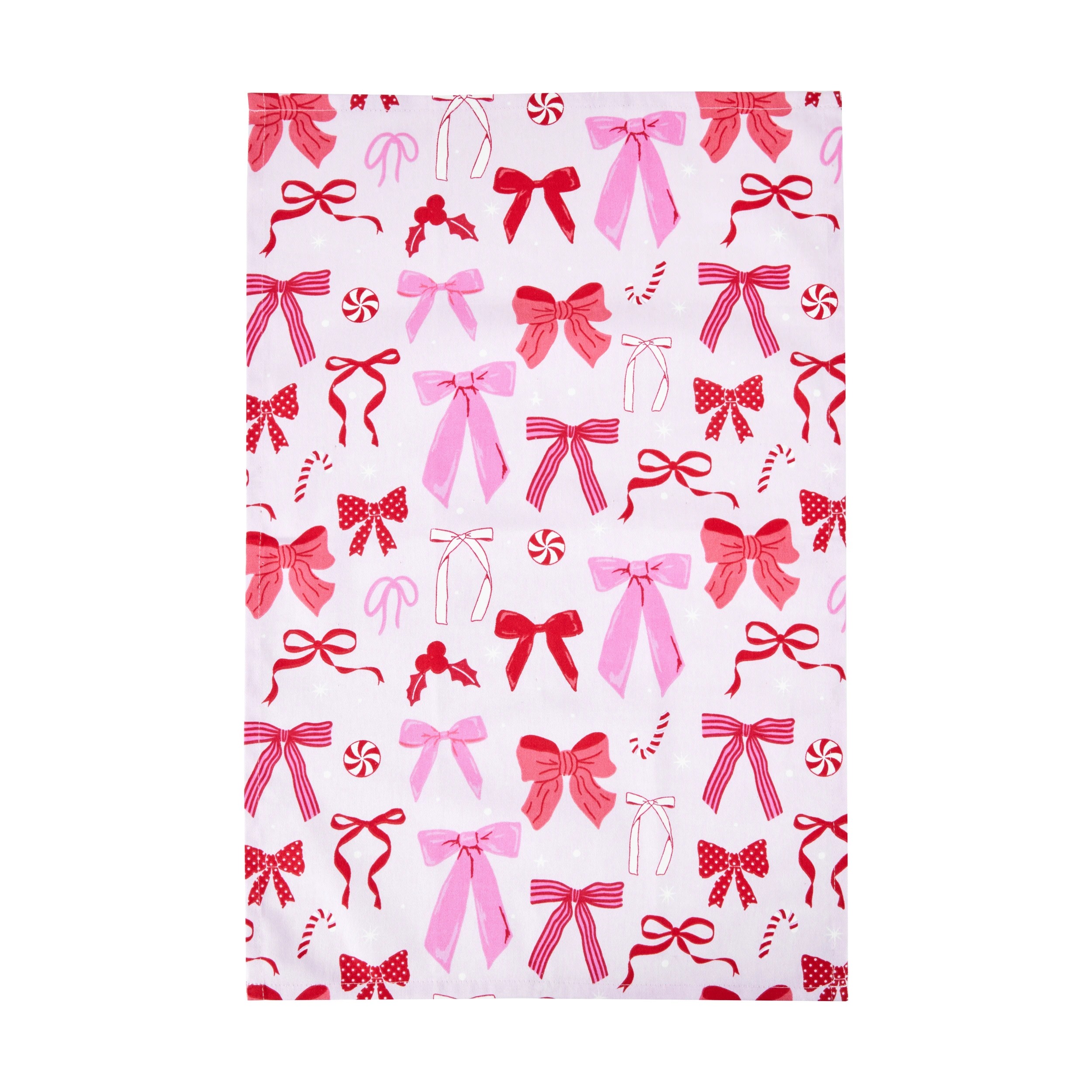 3 3 Pack Pink Bow Tea Towels, 3 of 6