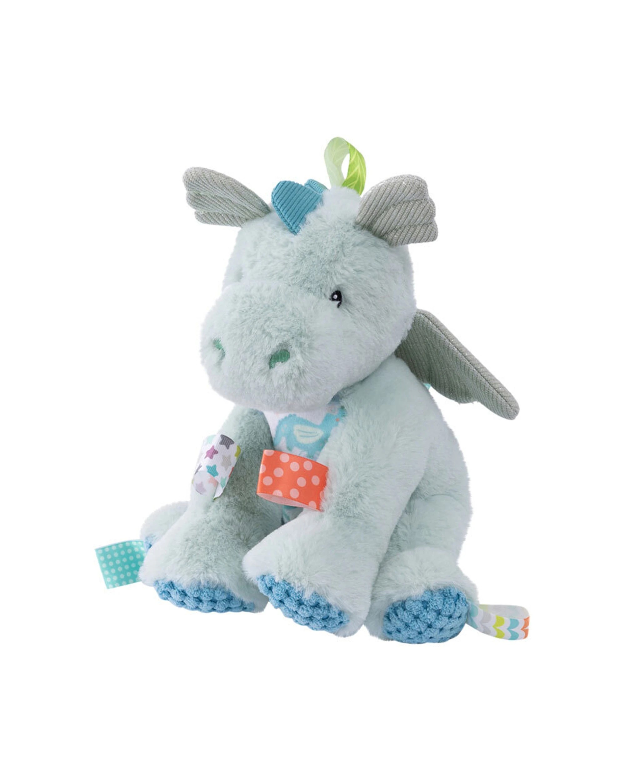 1 Mary Meyer Taggies Drax Dragon Soft Plush Kids Toy 30cm - Blue, 1 of 7