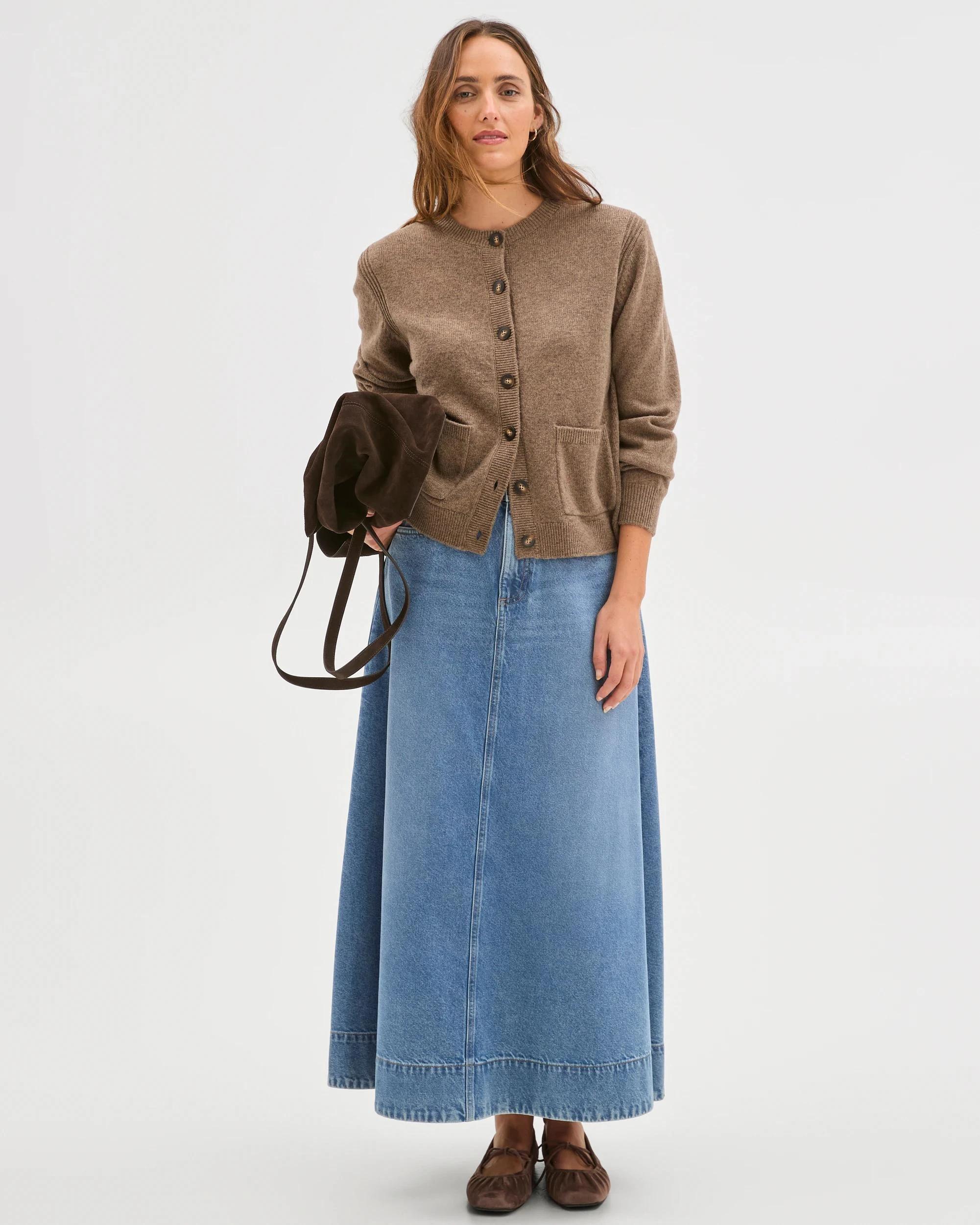 1 Target Denim Denim Maxi Skirt VINTAGE INDIGO, 1 of 6