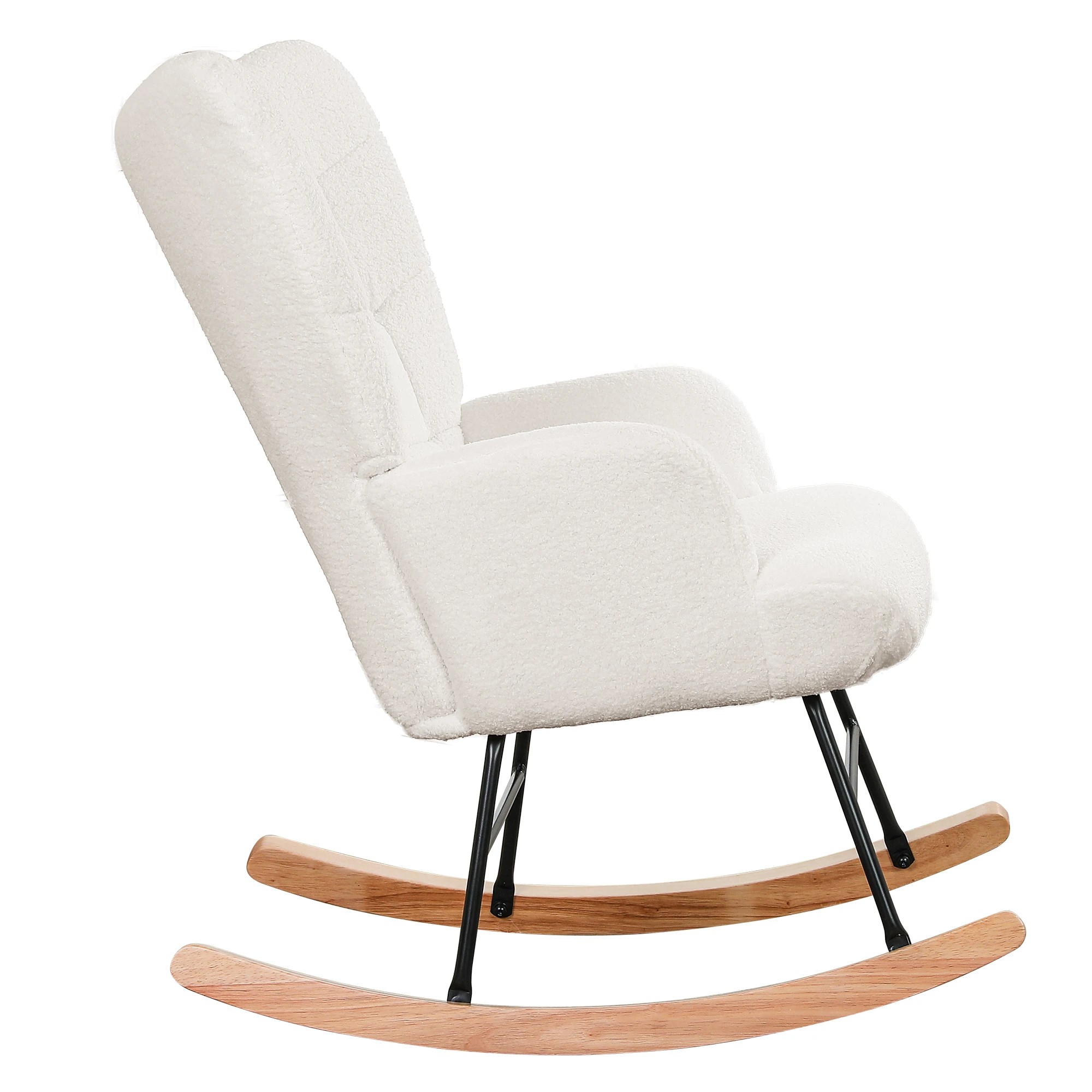 3 Levede Rocking Chair Boucle Armchair - Beige, 3 of 4