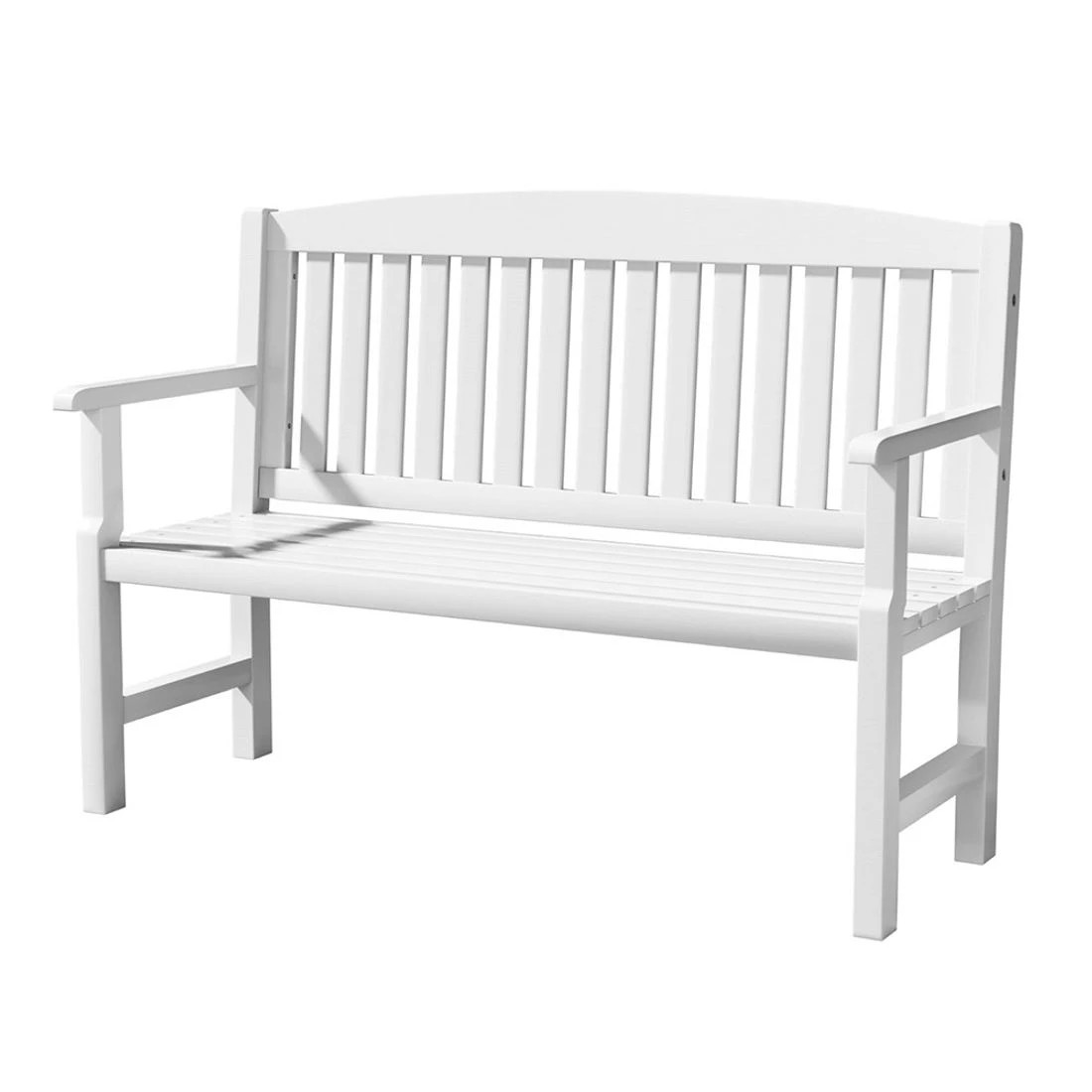 1 Gardeon Outdoor Garden Bench Wooden 2 Seater Lounge Chair Patio Furniture - White, 1 of 6
