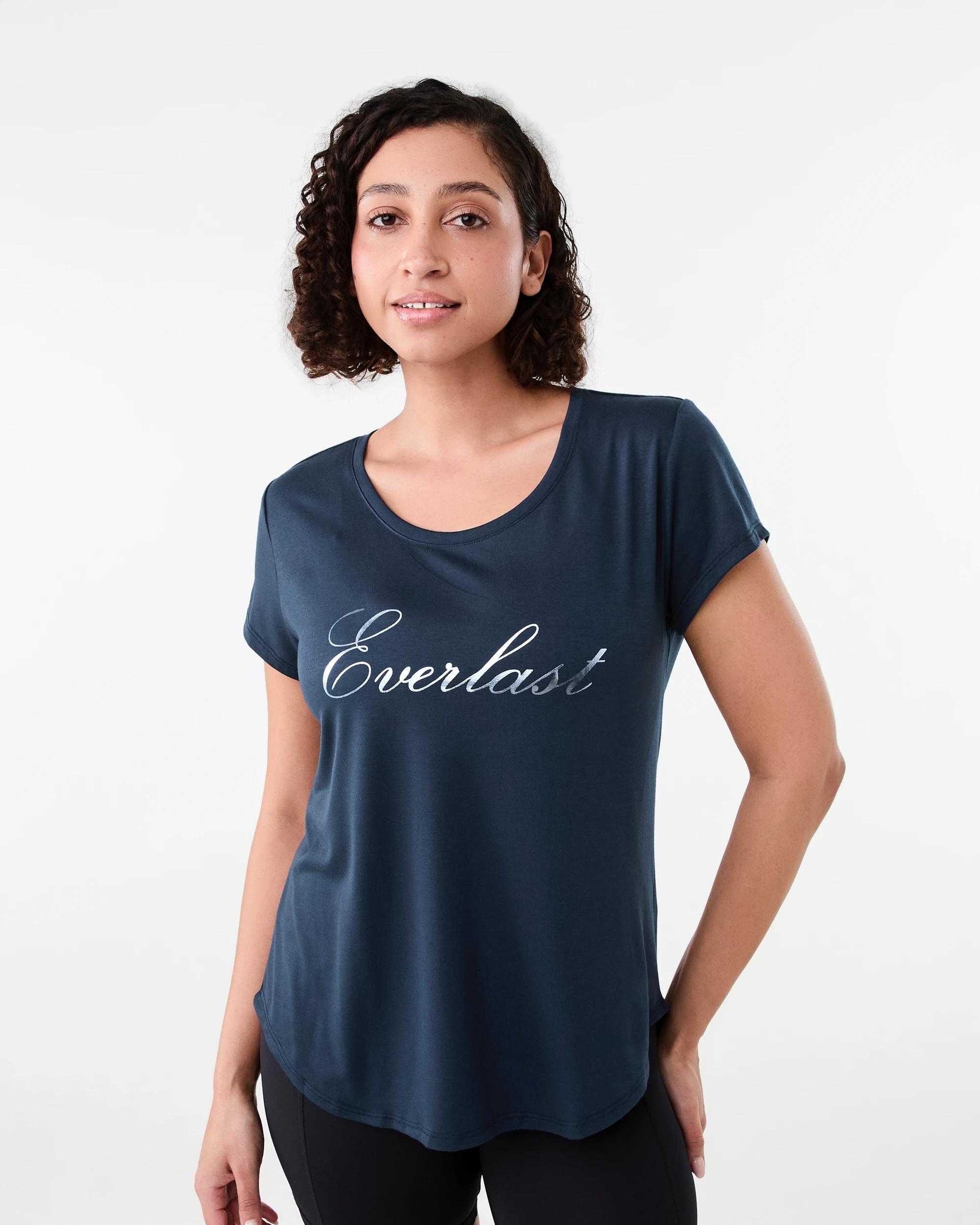 1 Everlast Womens Scoop Neck T-shirt Mood Indgo, 1 of 7