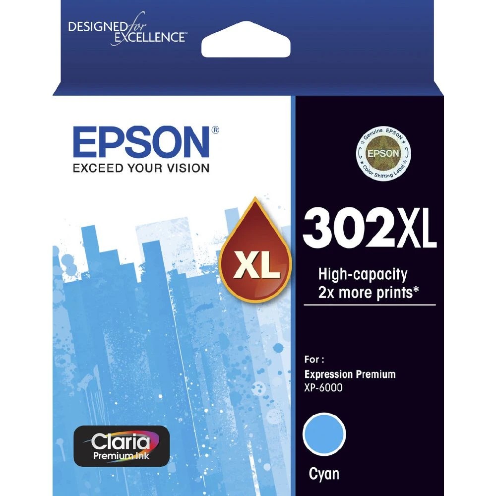 1 Epson 302XL Premium Ink Cartridge Cyan, 1 of 1