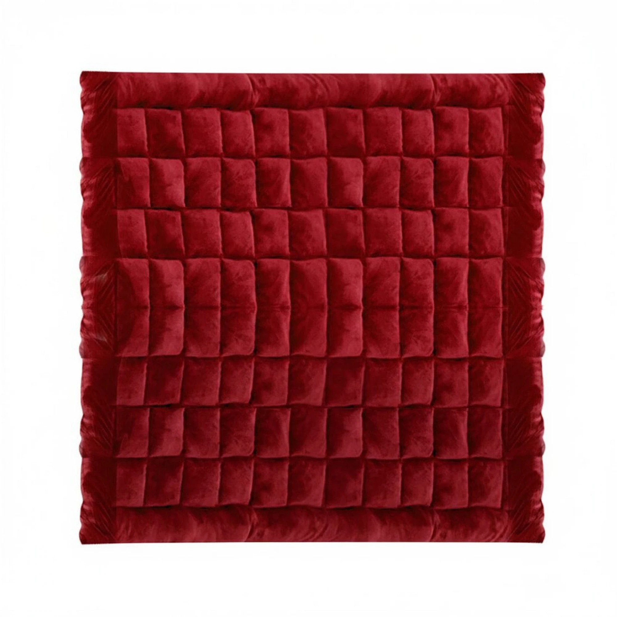 9 Giselle Bedding Faux Mink Quilt - Queen Bed - Burgundy, 9 of 9