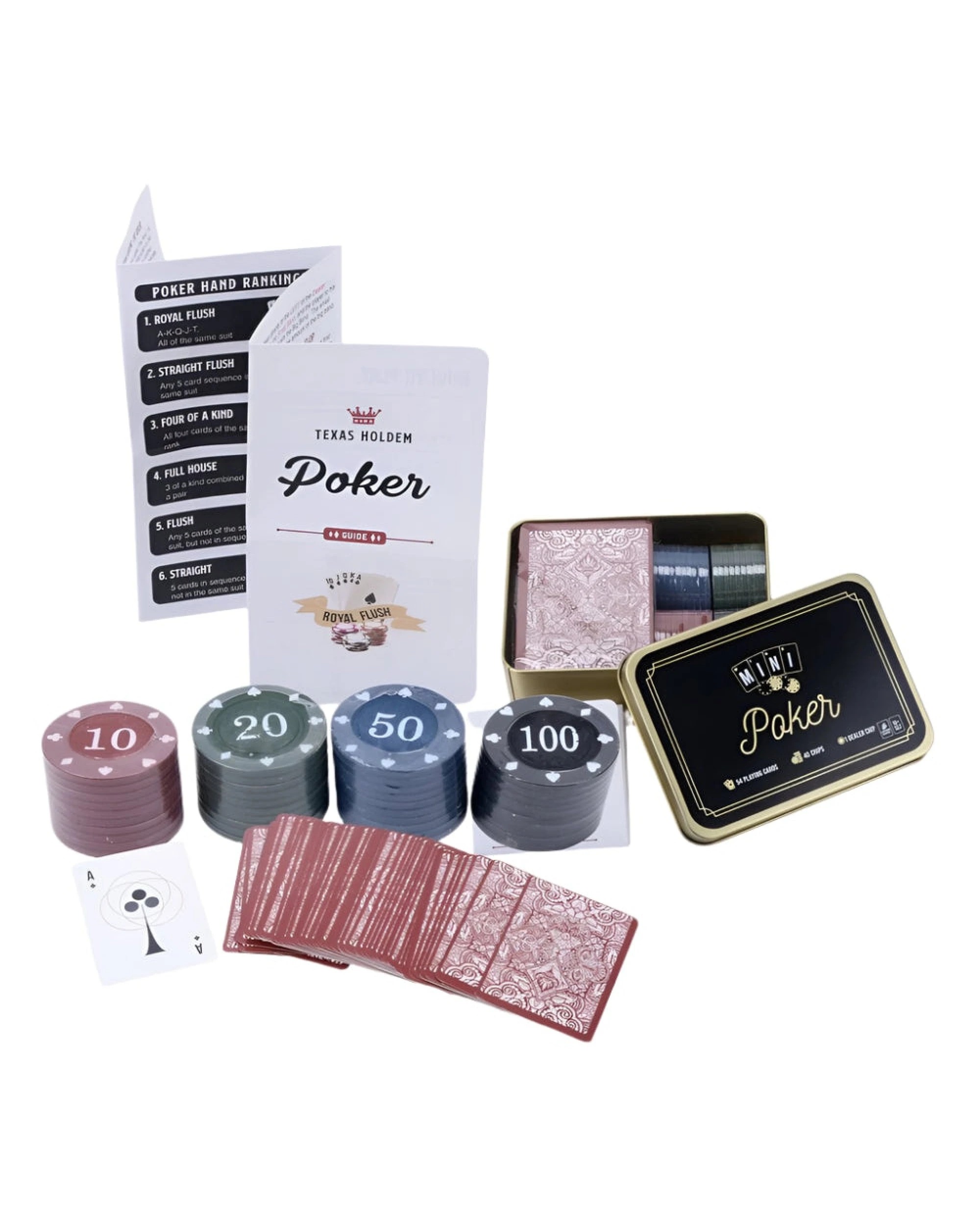 1 BR Toys Mini Poker Set Travel Game in Gift Tin Box, 1 of 1