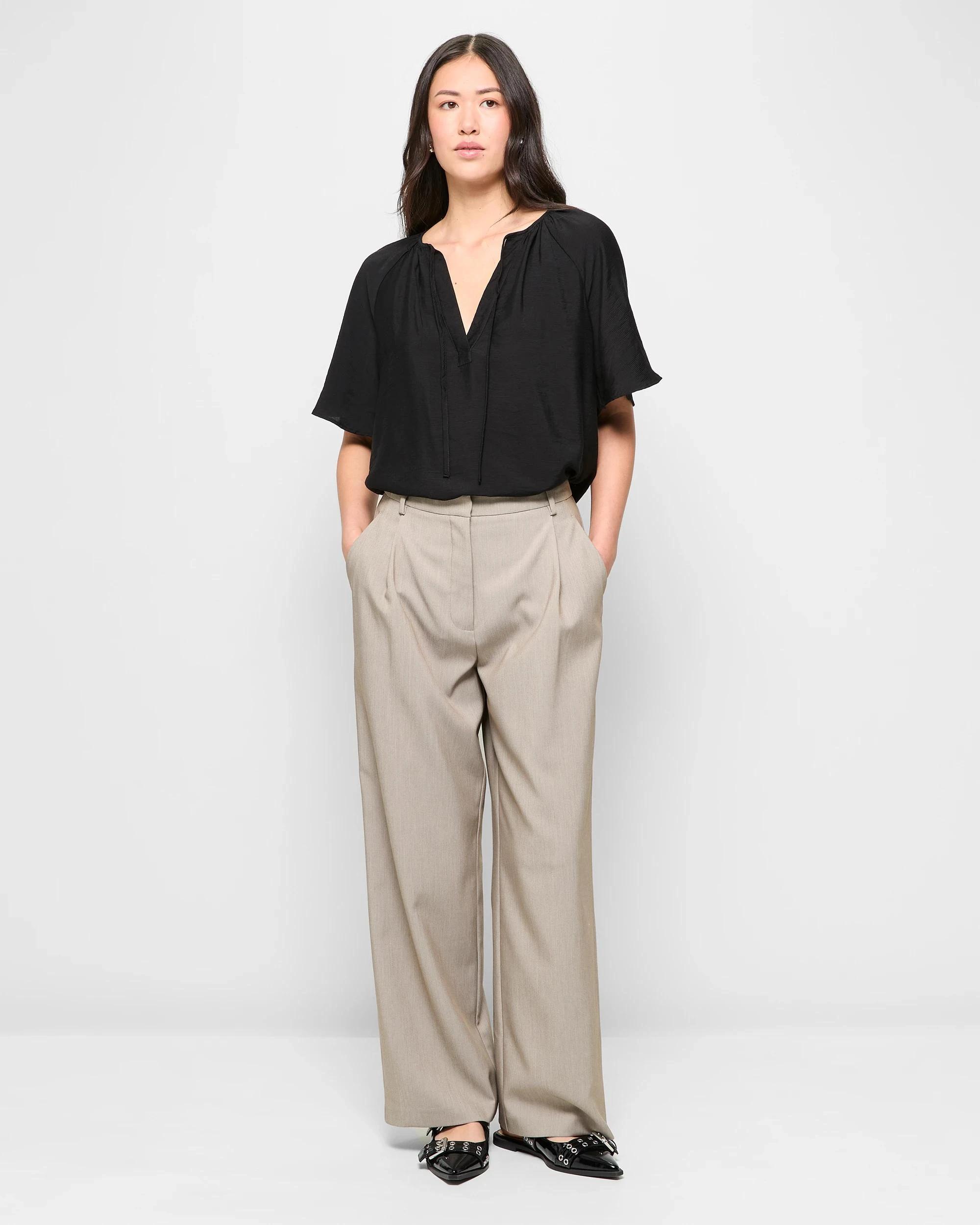 2 Flutter Sleeve Blouse - Preview BLACK, 2 of 5