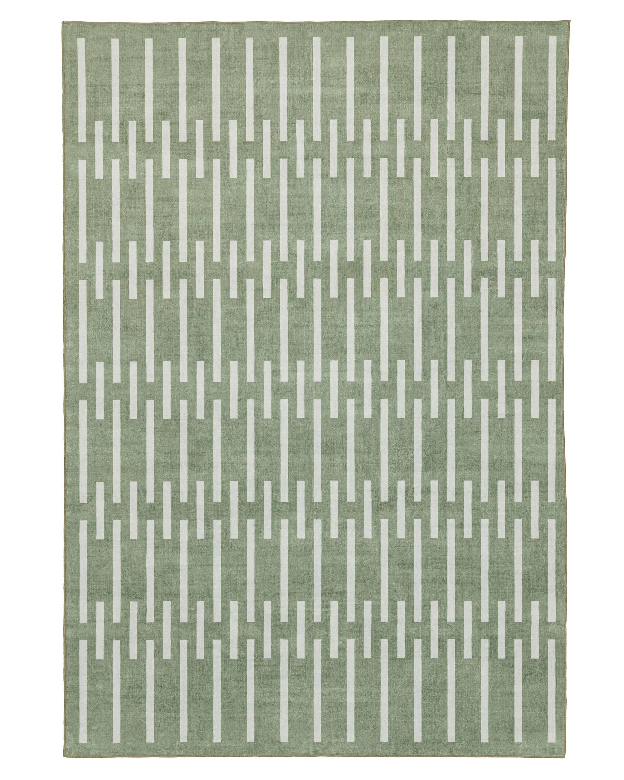 1 Loopsie Gerritsen Printed Washable Rug-370cm x 270cm - Green, 1 of 9