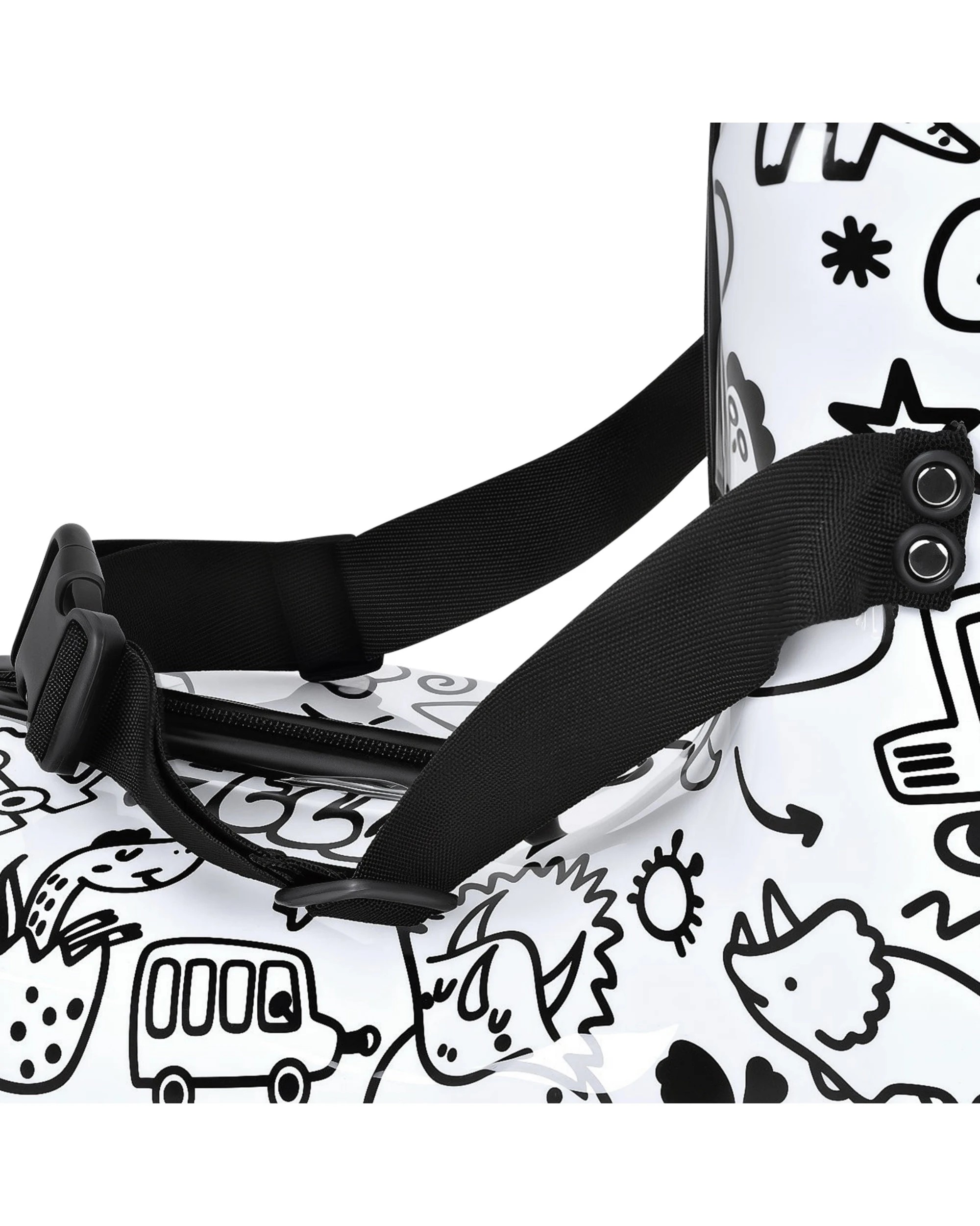 8 Advwin Kids Ride On Luggage for Toddler Travel Checked Suitcase - White, 8 of 10