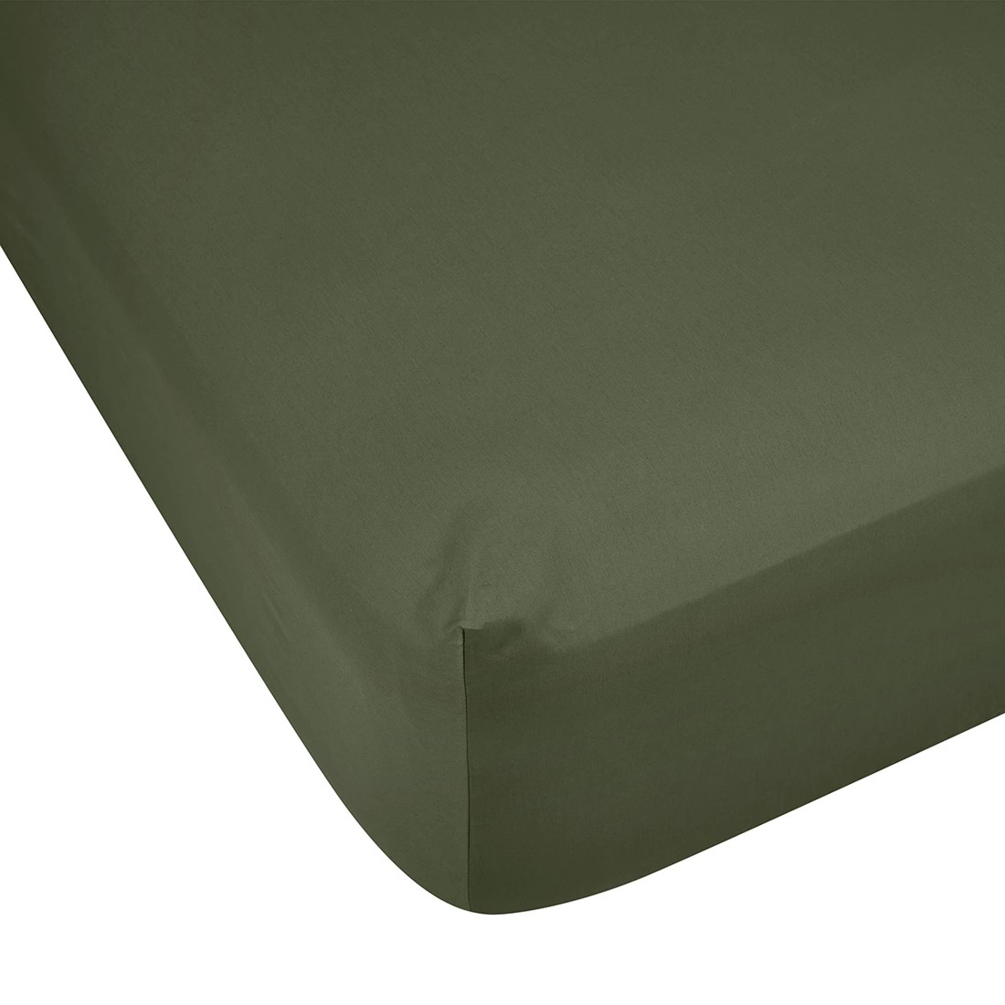 1 500 Thread Count Australian Grown Cotton Fitted Sheet - Double Bed, Forest, 1 of 4