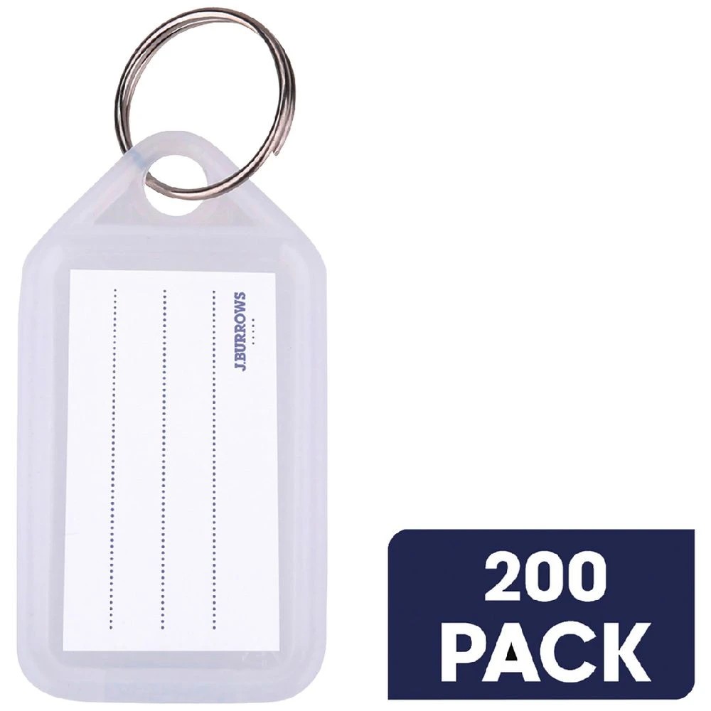 1 J.Burrows Key Tags Clear 200 Pack, 1 of 4