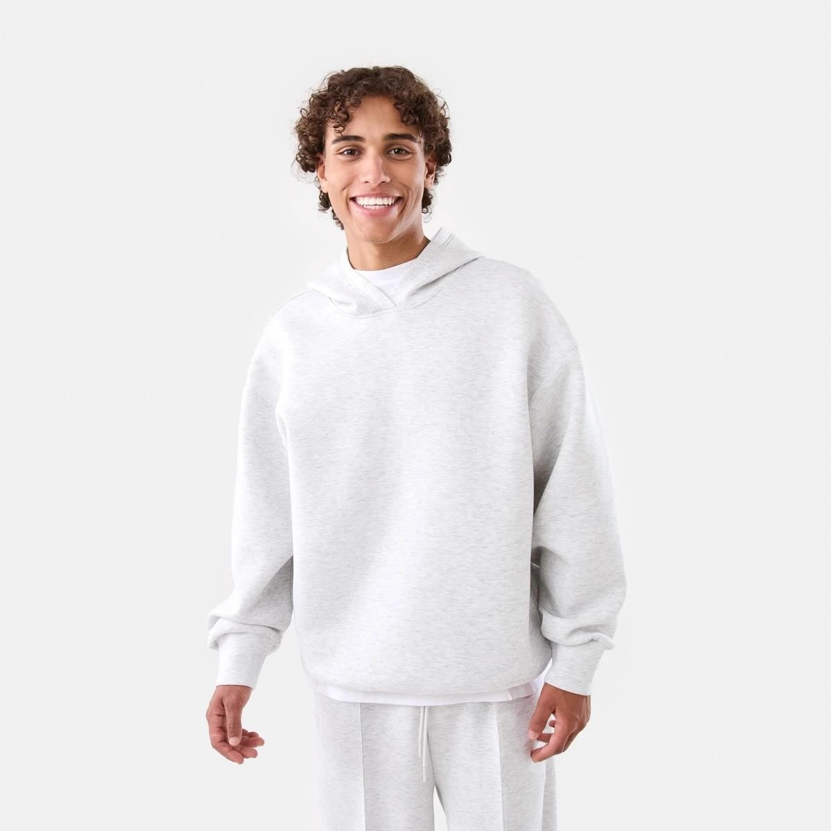 1 Oversized Scuba Hoodie WHITE MARLE, 1 of 7