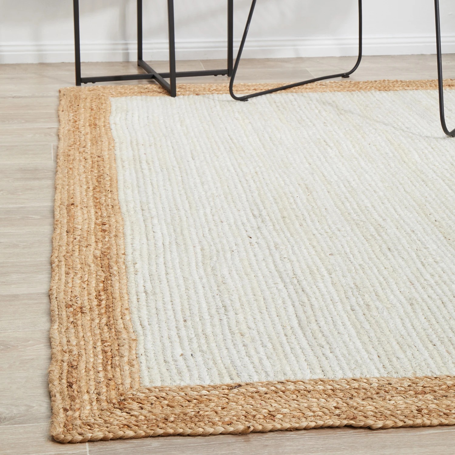 1 Common Ground Rugs Noosa 333 320x230cm - Extra Large Hand Braided Jute Floor Rug - Natural, 1 of 8