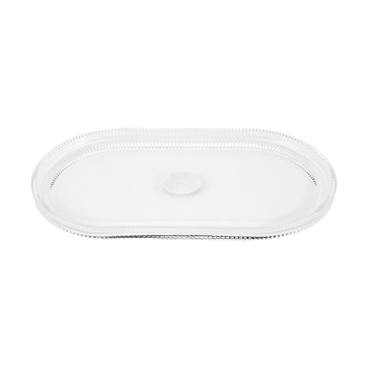 1 Clear Glass Linear Platter, 1 of 4