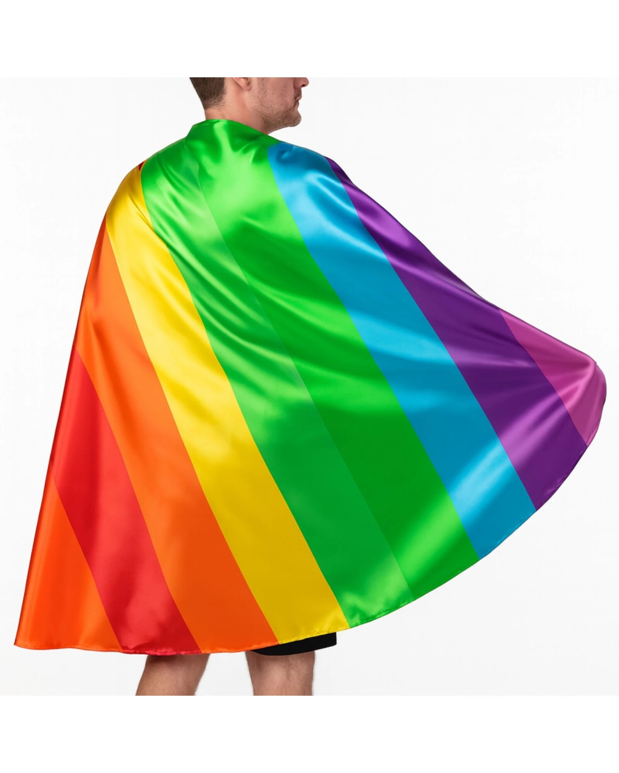 2 BR Costumes Deluxe Rainbow Capes for Party and Fancy Dress, Pack of 3, 2 of 3