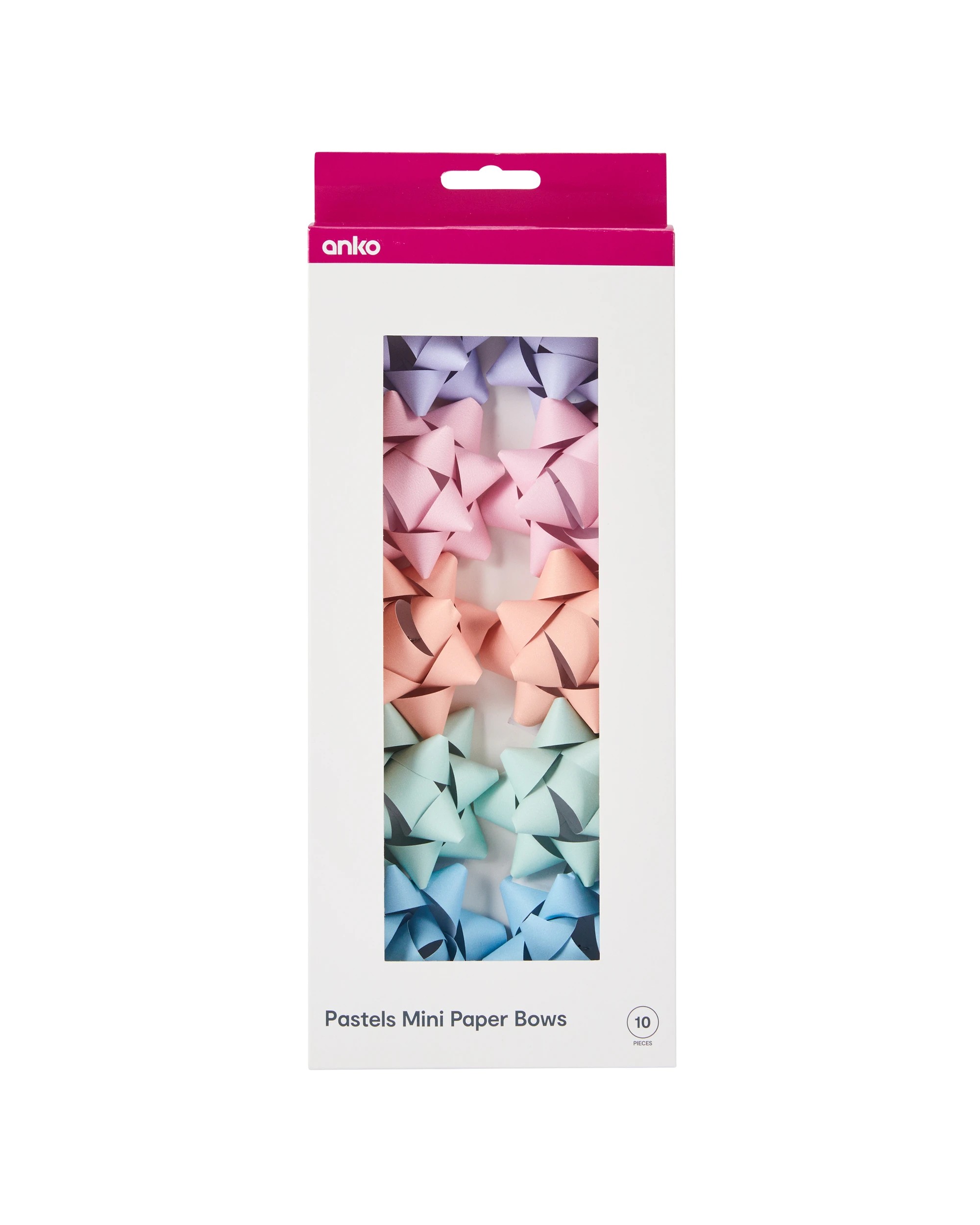 1 10 Piece Mini Paper Bows - Pastel, 1 of 8