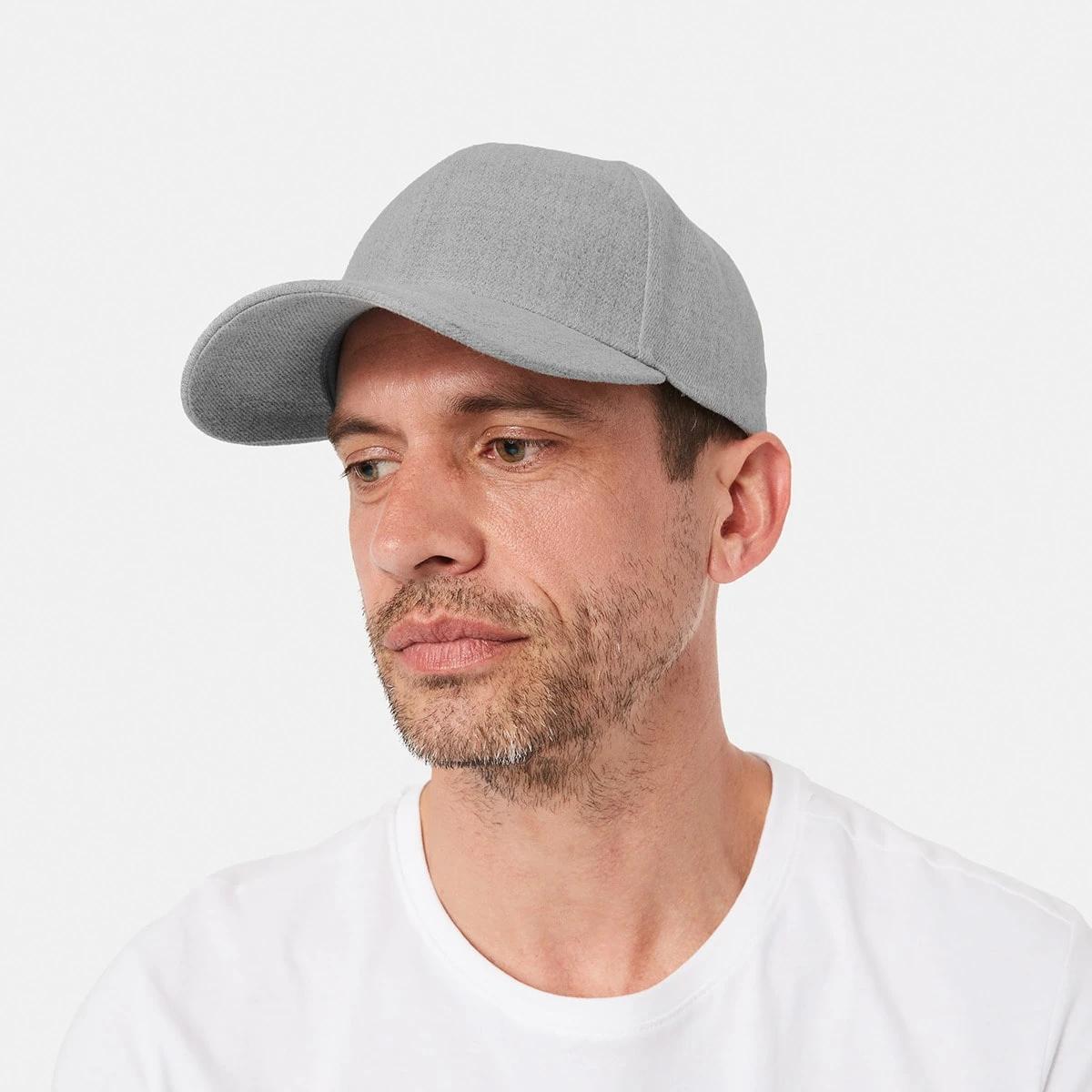 4 Heavy Twill Baseball Cap Lt Grey, 4 of 4