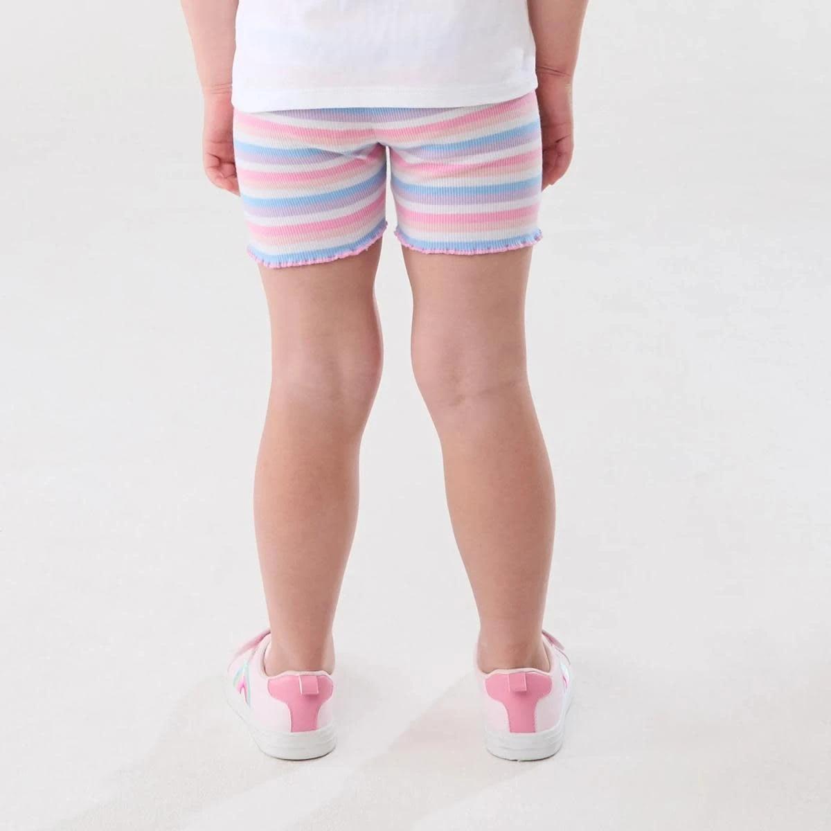 2 Printed Rib Bike Shorts VIVID STRIPE MULTI, 2 of 5