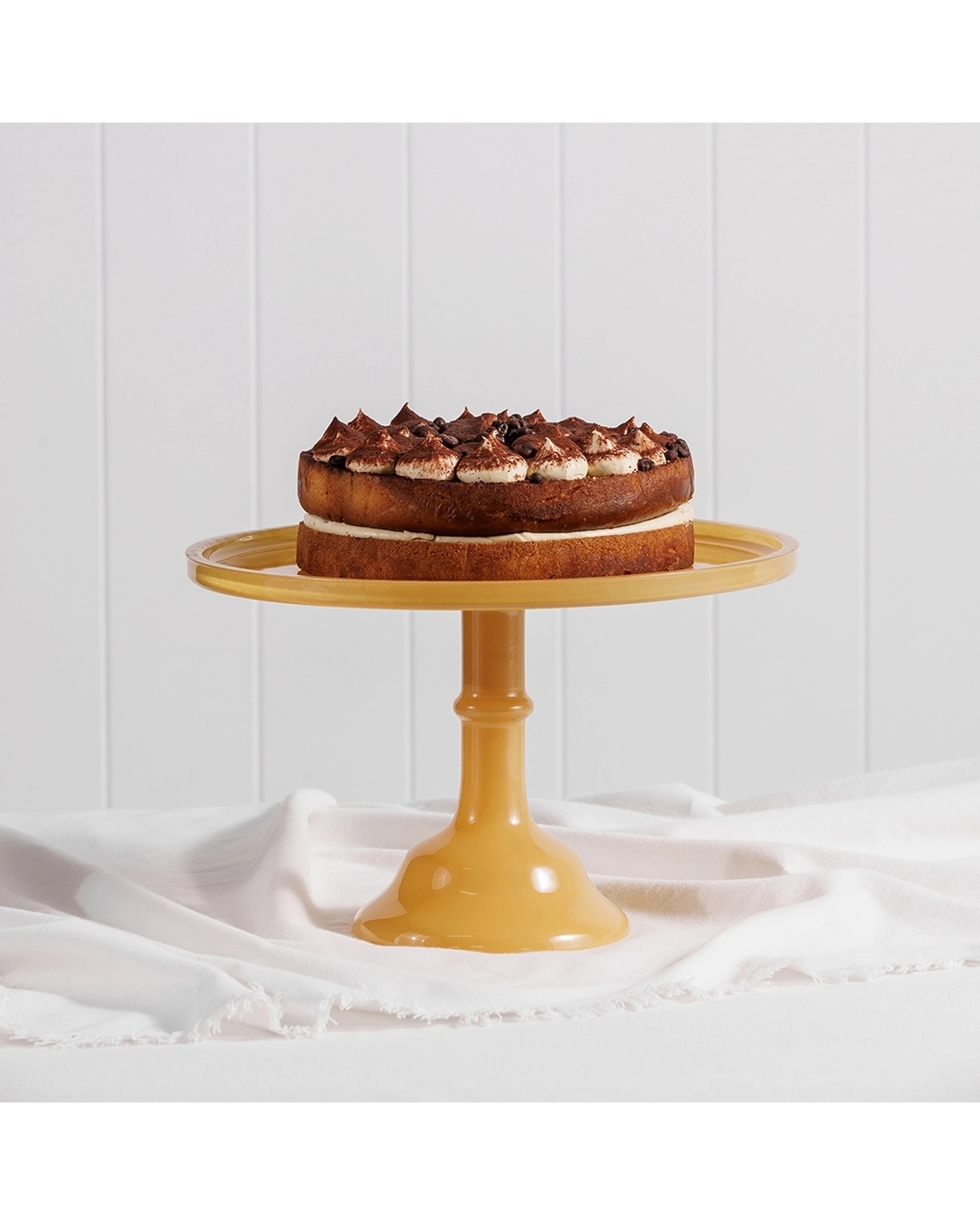 2 Ecology Glass Torte Cake Stand Dessert Display 29x18cm Honey - Yellow, 2 of 4