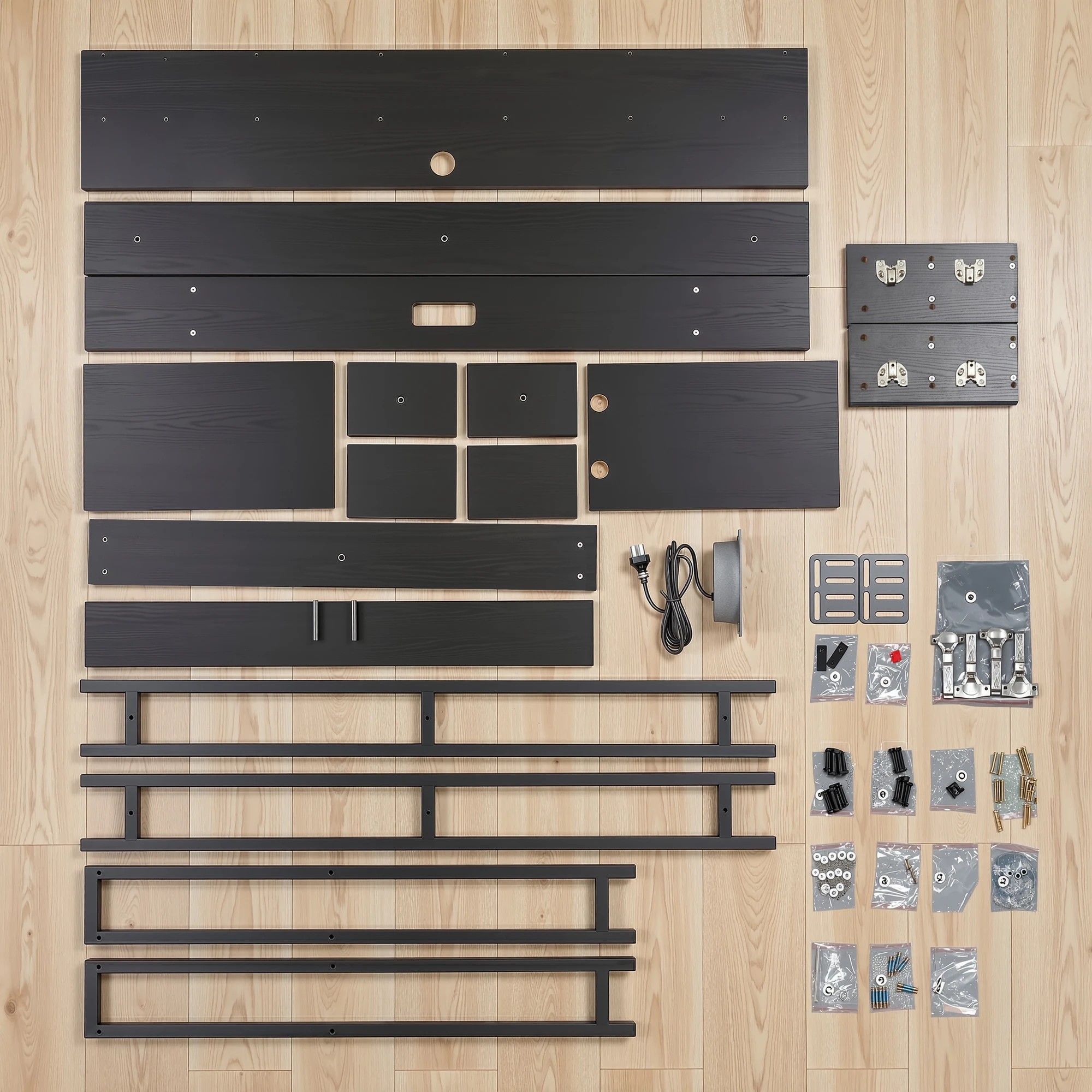 8 Artiss Bed Headboard Queen Storage Bedhead Charging Station - Black, 8 of 9