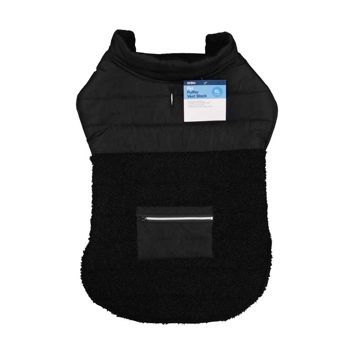 10 Pet Puffer Vest - Extra Large, Black, 10 of 10