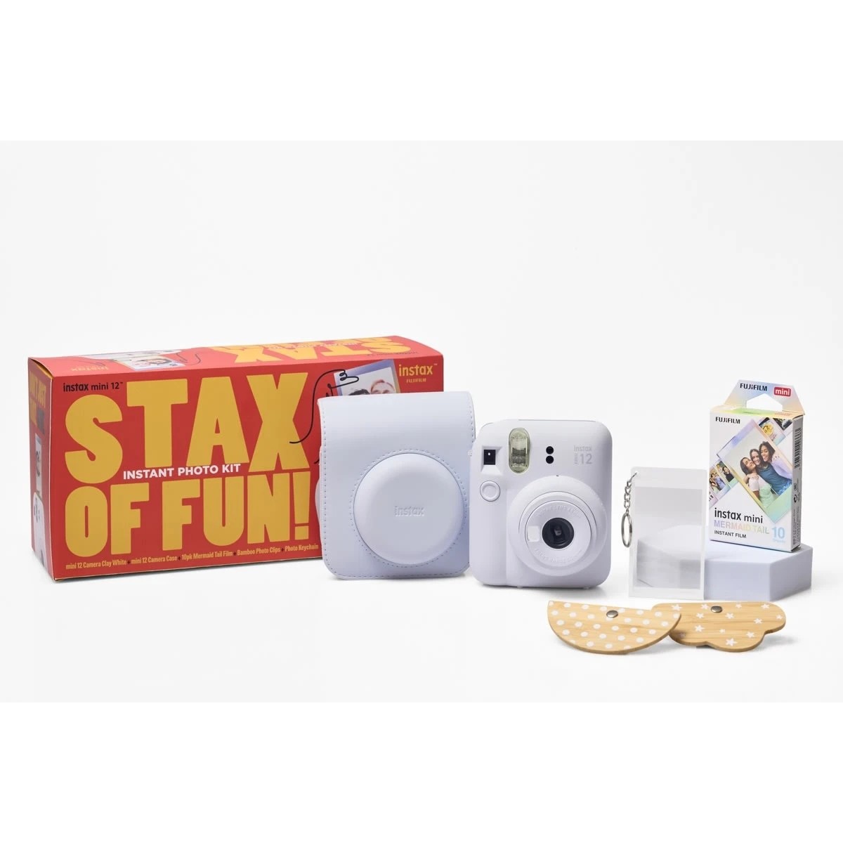 2 Fujifilm Instax Mini 12 Stax of Fun Instant Photo Kit - Clay White, 2 of 3