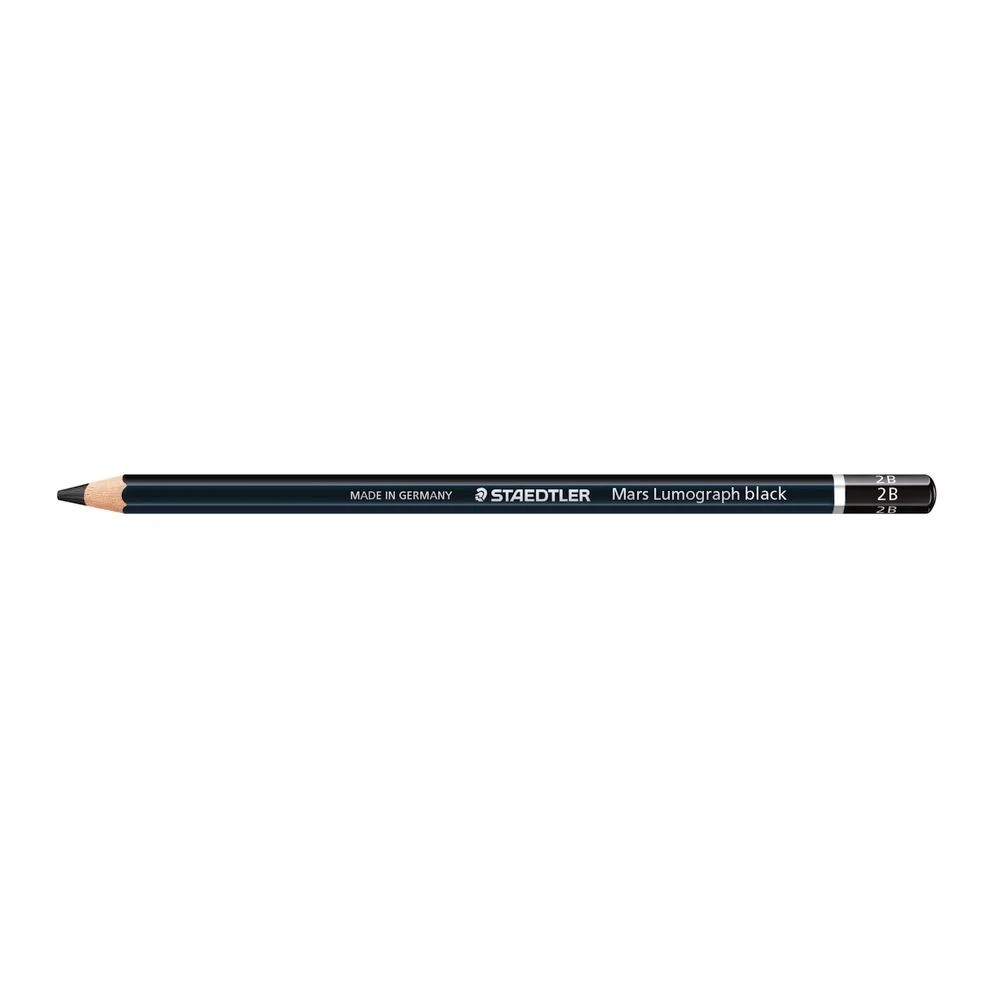 2 Staedtler Black Lumograph Pencils 100B 6 Pack, 2 of 3