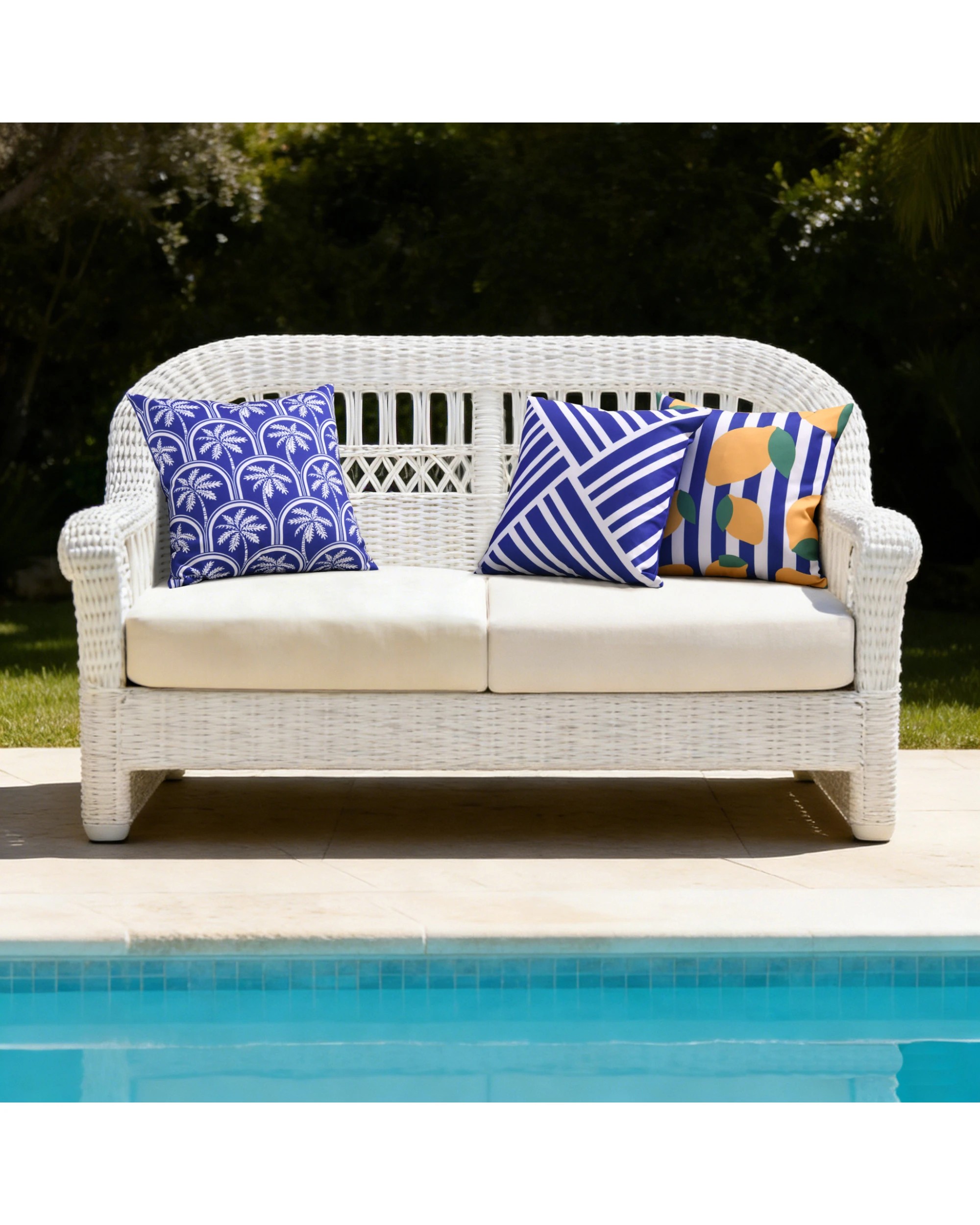 8 Vibes Limone Printed Outdoor Cushion 50x50cm - Limone, 8 of 8