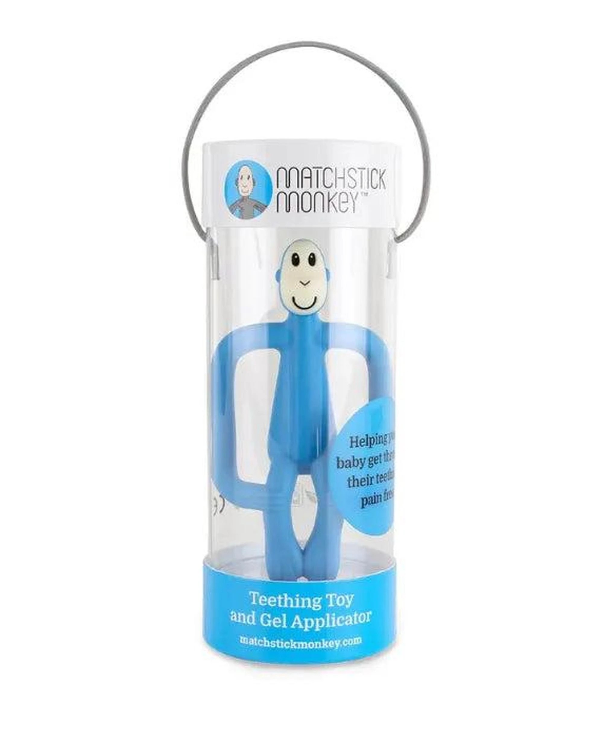 4 Matchstick Monkey Teething Toy and Gel Applicator - Baby Blue, 4 of 4