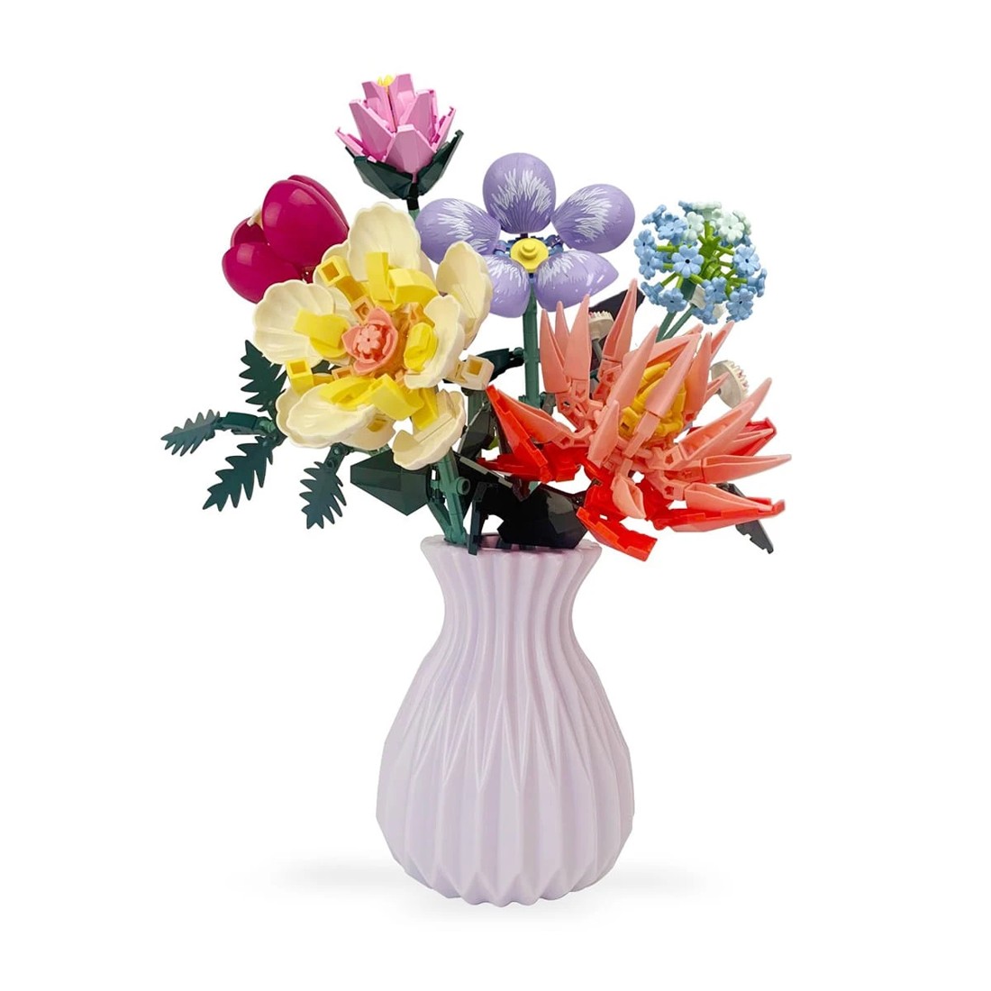 2 555 Piece Mini Blocks Flower Series: Flower Bouquet with Vase Playset, 2 of 8