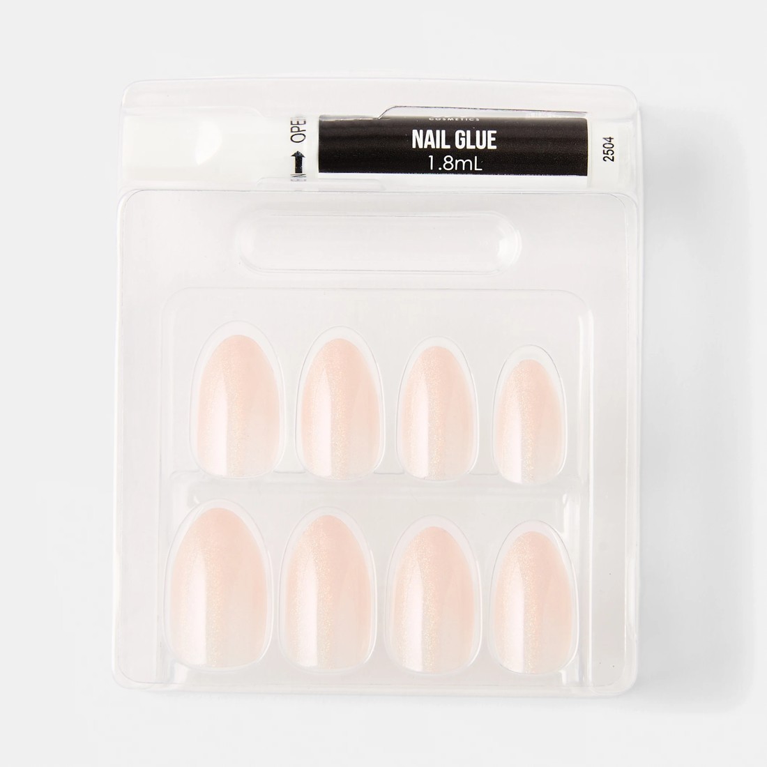 3 OXX Cosmetics 24 Pack Artificial Nails with Adhesive - Almond Shape, Pearl Glazed, 3 of 5