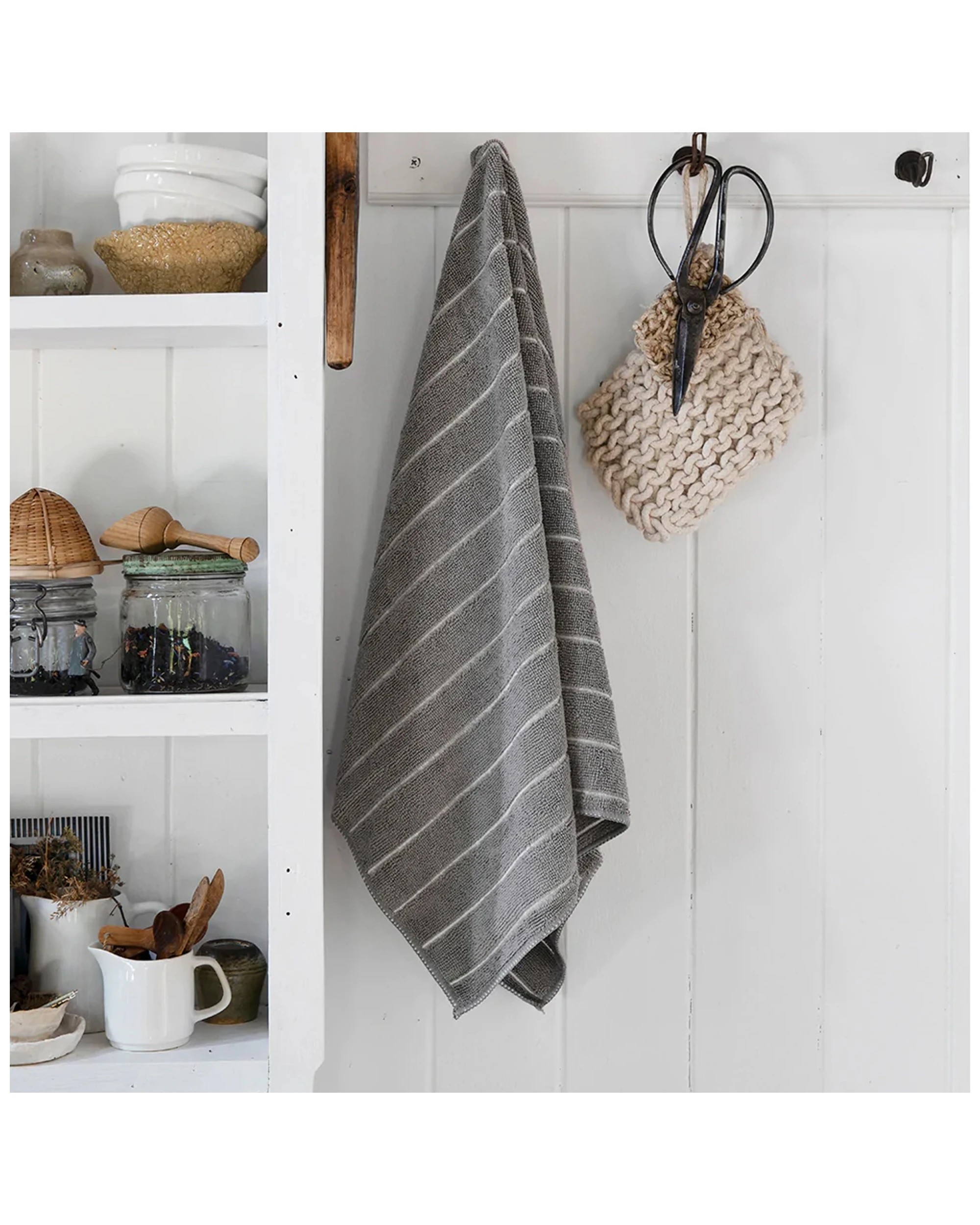 3 3pc Bambury 80x50cm Microfibre Kitchen/tea Towel Set Dry Dish/glass Cloth Grey - Grey, 3 of 3
