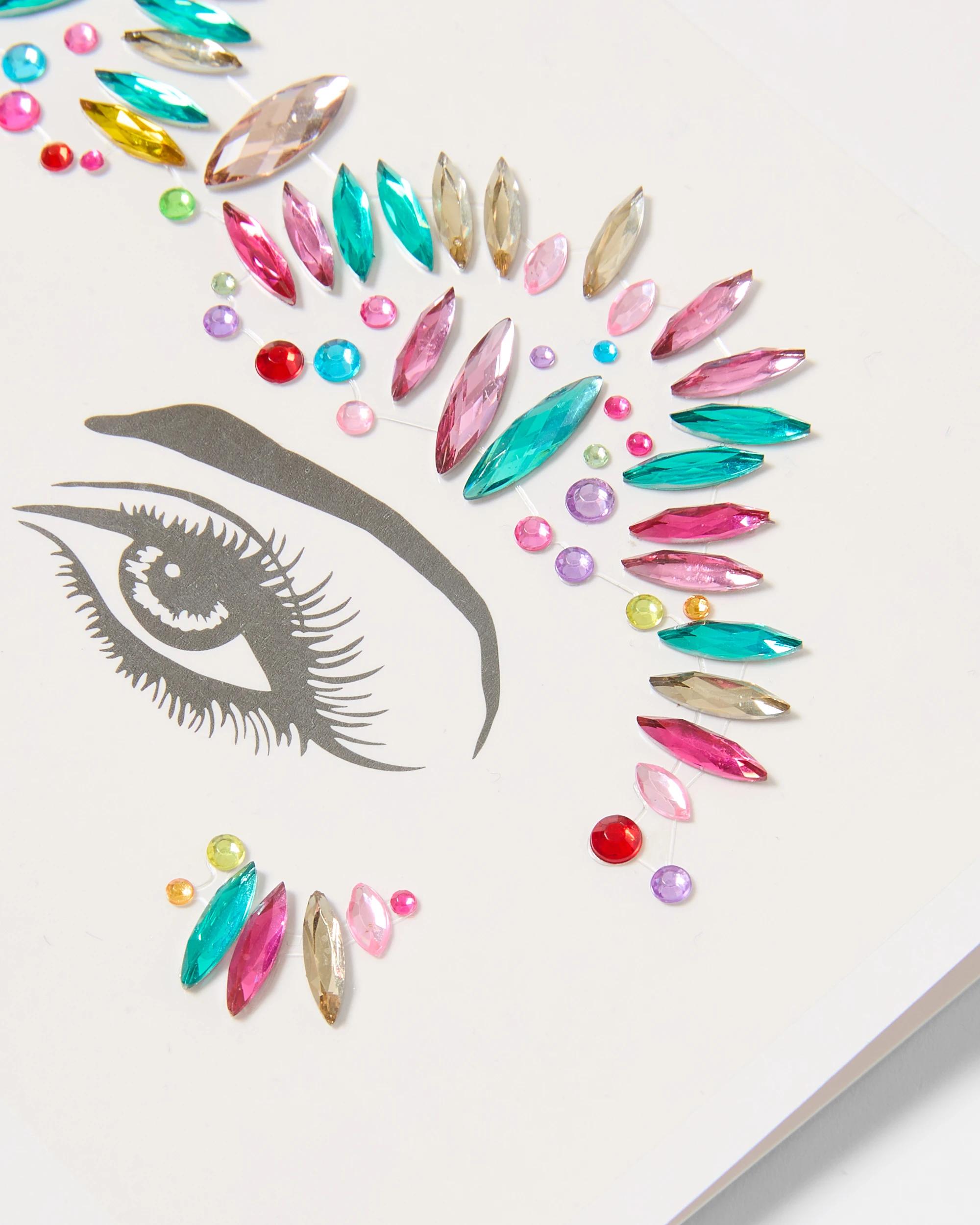 3 Face Gems - Rainbow Mutli, 3 of 5