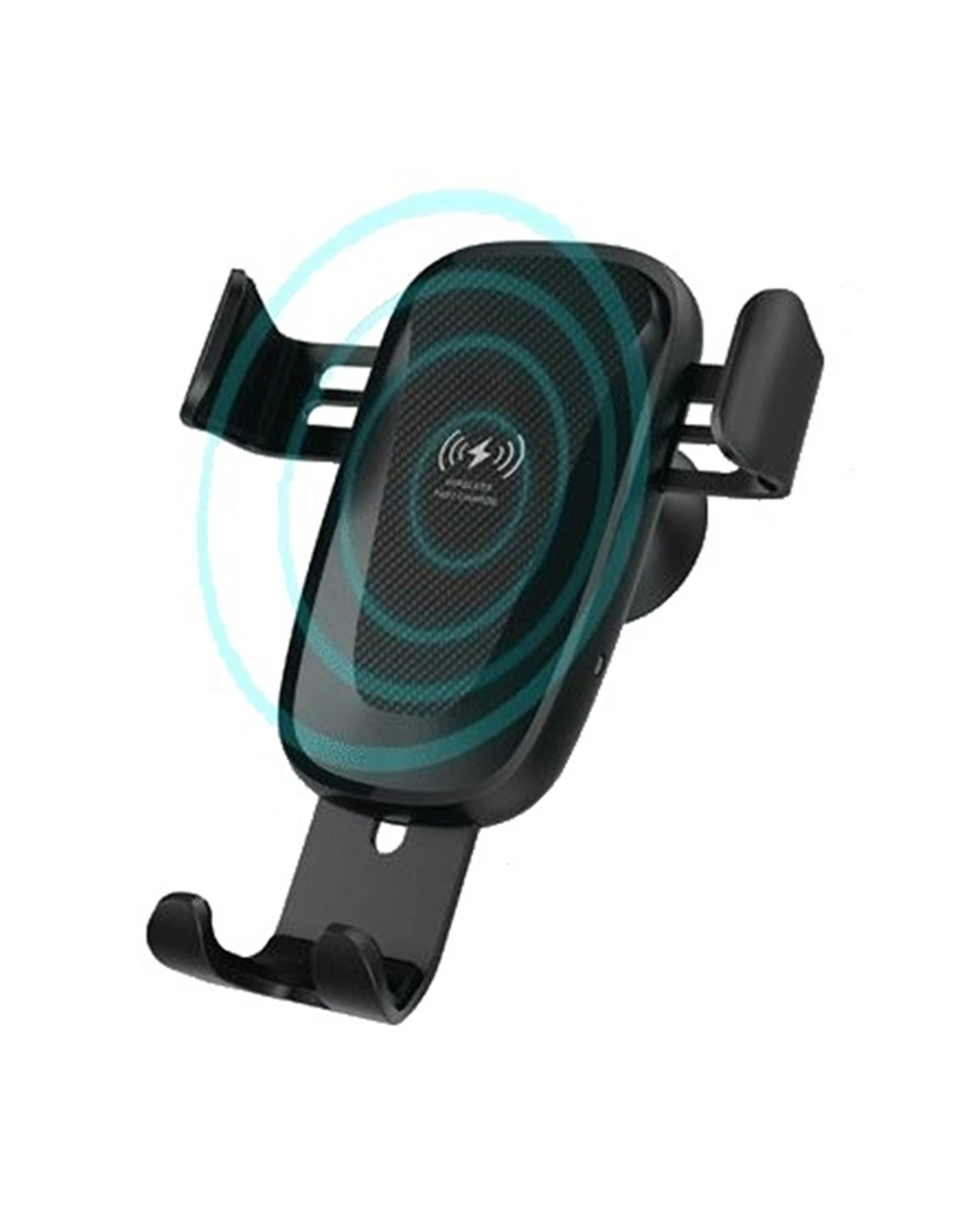 1 Sansai Wireless Qi Car Charger Mount Holder 5V 9V Compatible With iPhone X Xs 8 Plus/Samsung - Black, 1 of 3