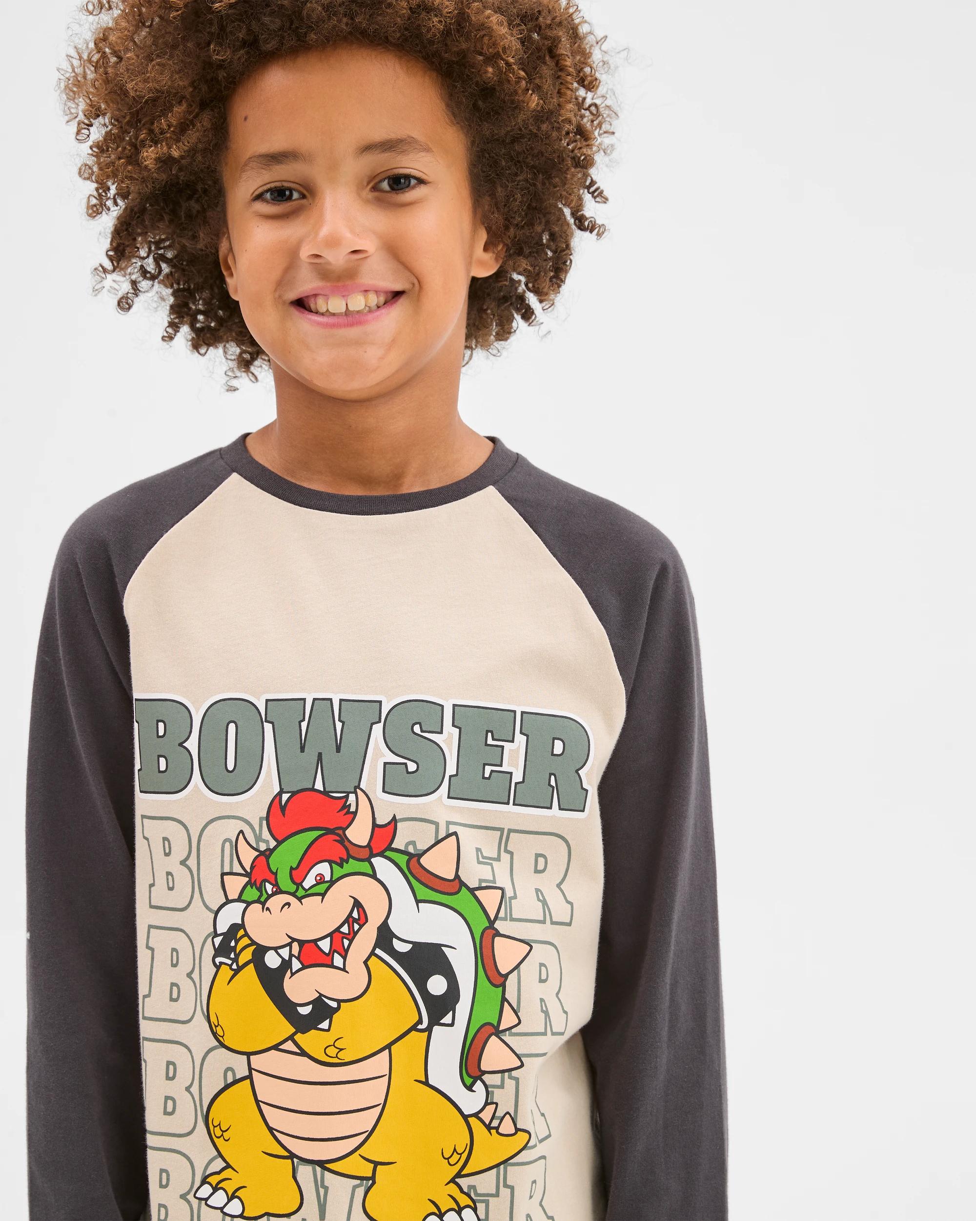4 Super Mario Australian Cotton Older Boys Jersey Pyjama Set BOWSER, 4 of 7