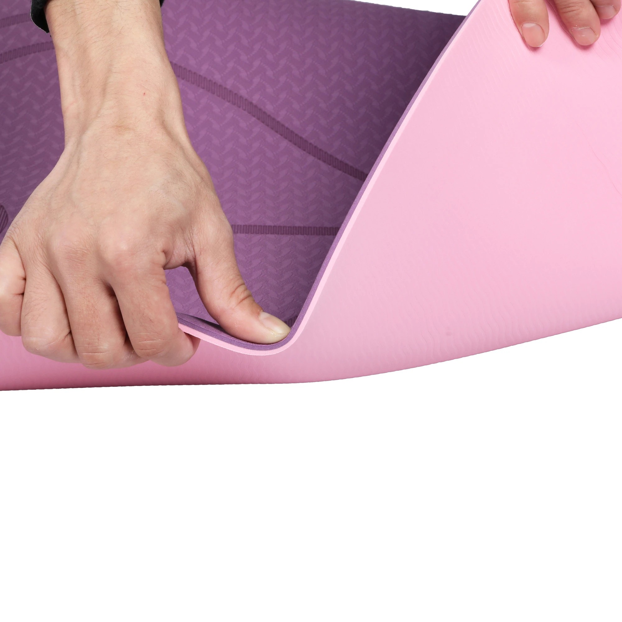 4 Centra 183X61X0.6Cm Yoga Mat In Purple And Dual Colour - Pink, 4 of 8