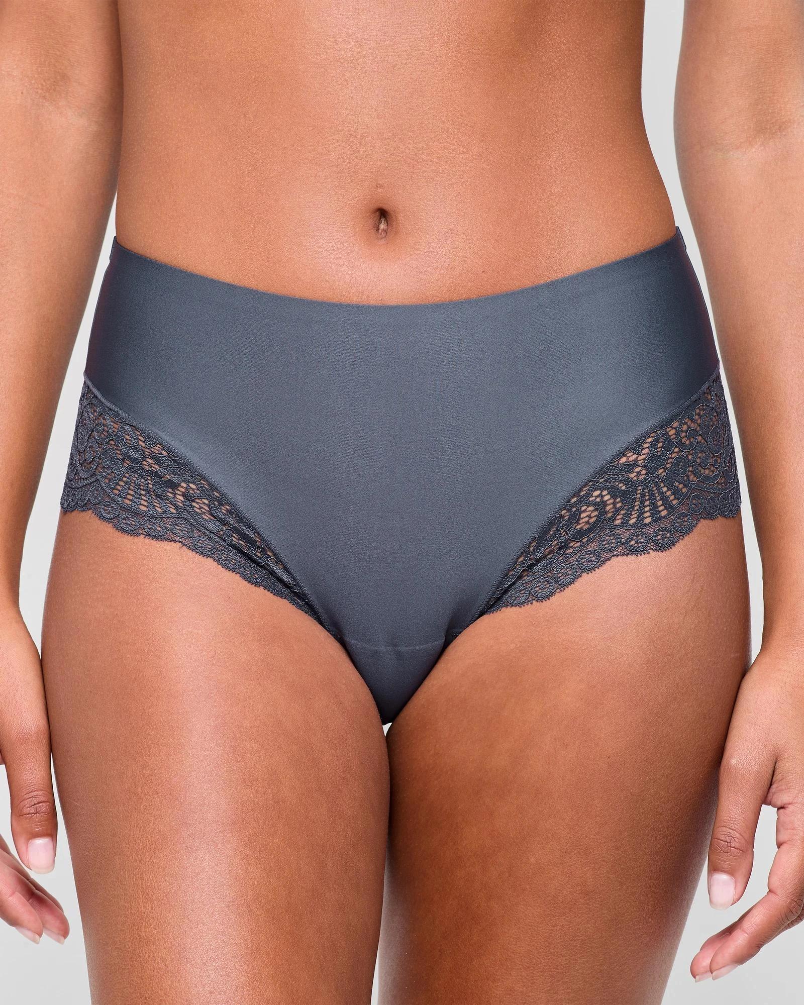 2 Target Woman 2 Pack Smooth Touch Lace Bonded Waist Midi Briefs WINTER BLUE, 2 of 4